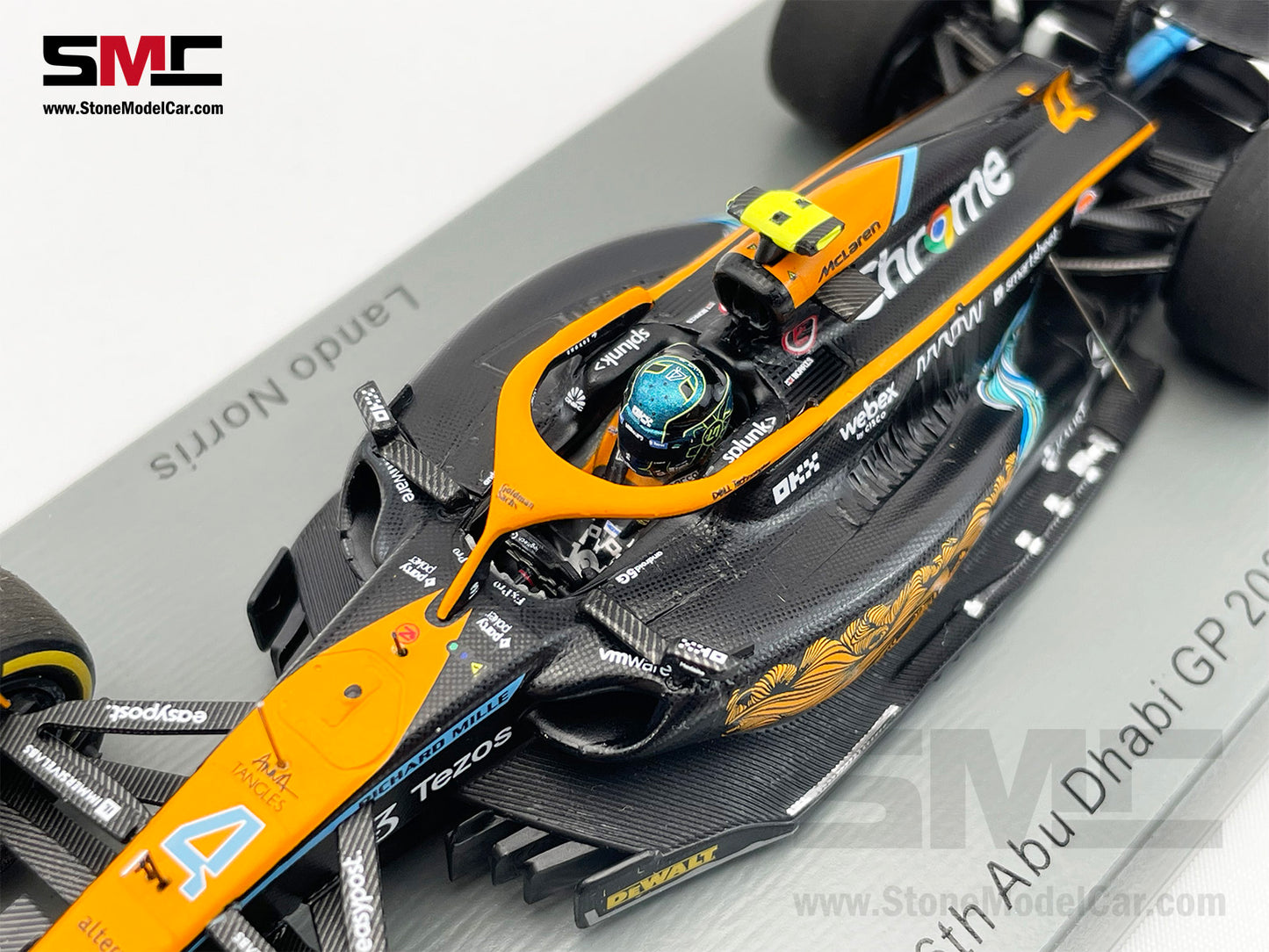 2022 Mclaren F1 MCL36 #4 Lando Norris Abu Dhabi GP 6th Special Livery 1:43 Spark S8554