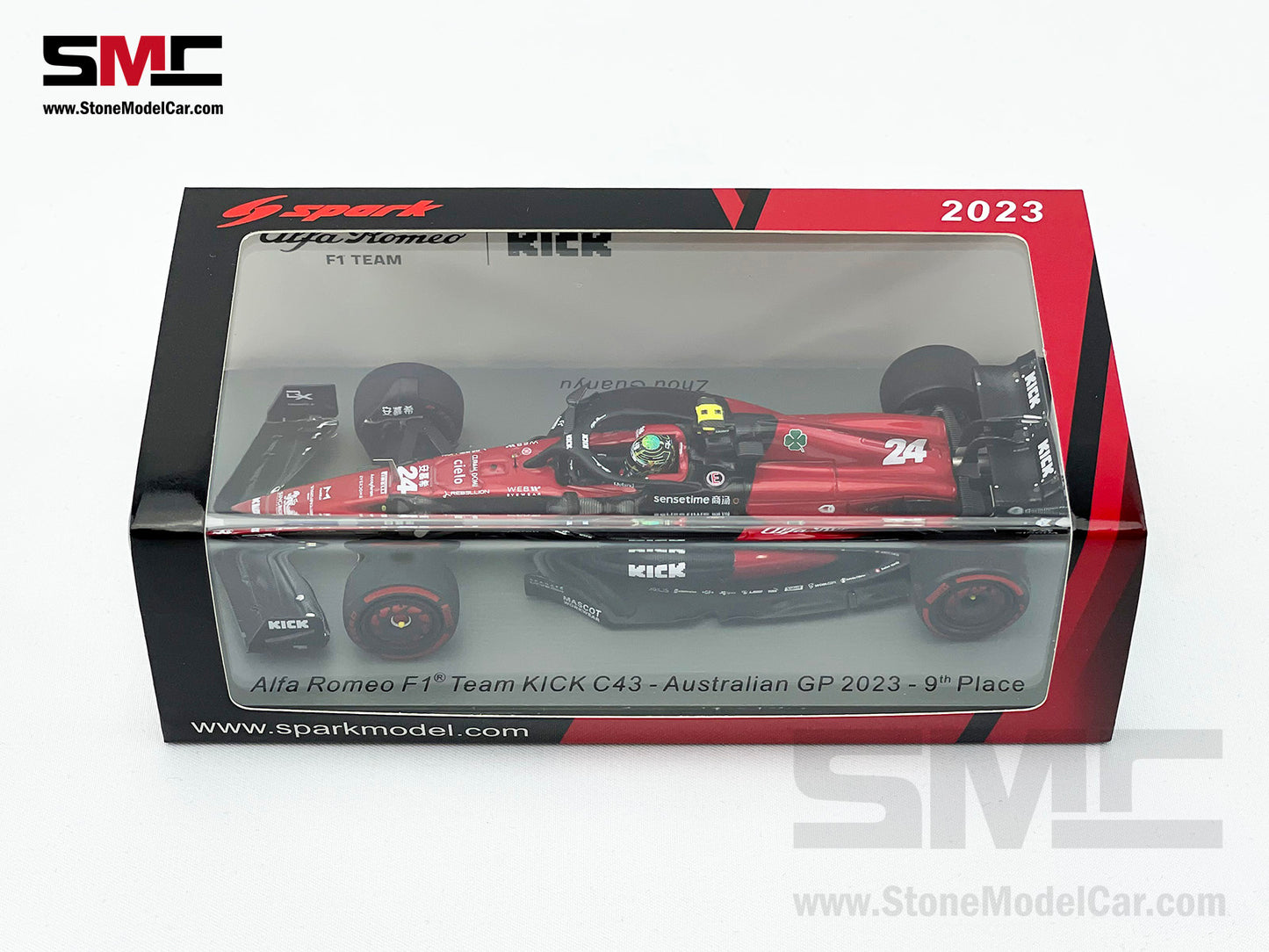 Alfa Romeo F1 C43 #24 Zhou Guanyu 9th Australian GP 2023 Spark 1:43 S8564