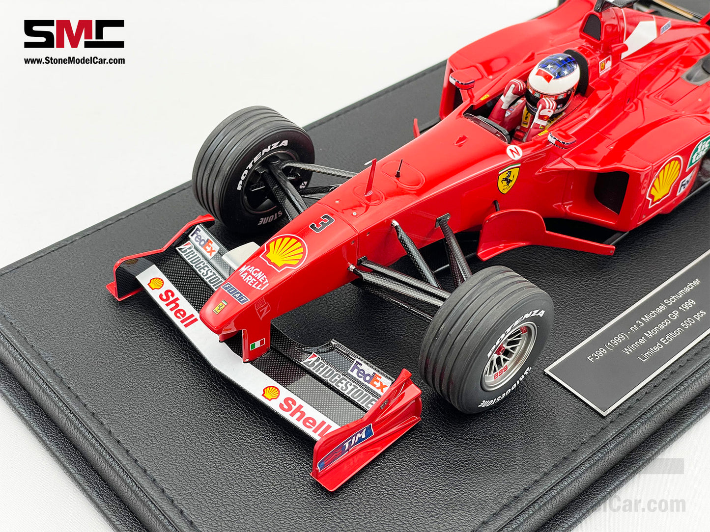 Ferrari F1 F399 #3 Michael Schumacher Monaco GP Winner 1999 1:18 GP REPLICAS with Driver + Decal