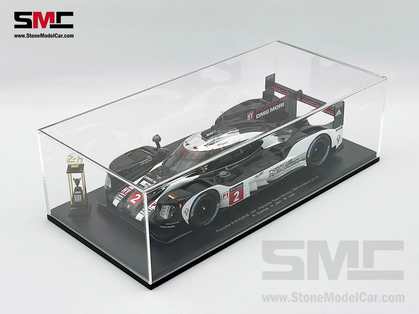 24h Le Mans 2016 Winner Porsche Team #2 919 Hybrid 1:18 Spark 18LM16 with Trophy