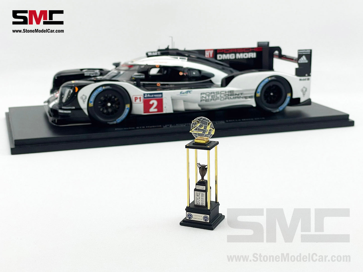 24h Le Mans 2016 Winner Porsche Team #2 919 Hybrid 1:18 Spark 18LM16 with Trophy