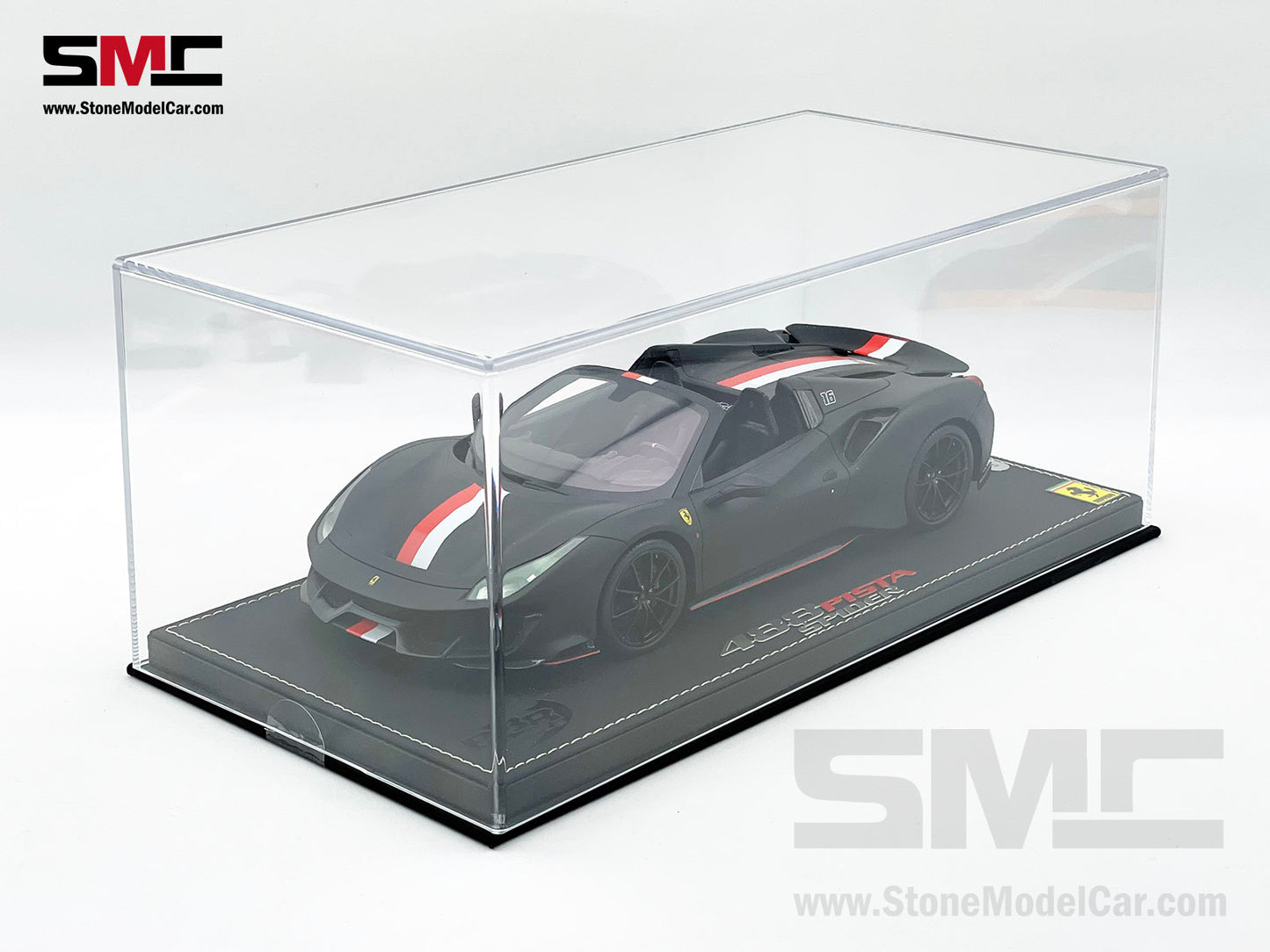 BBR Ferrari 488 Pista Spider 2018 Matt Black F1 #16 Charles Leclerc 1:18 Limited 266 pcs