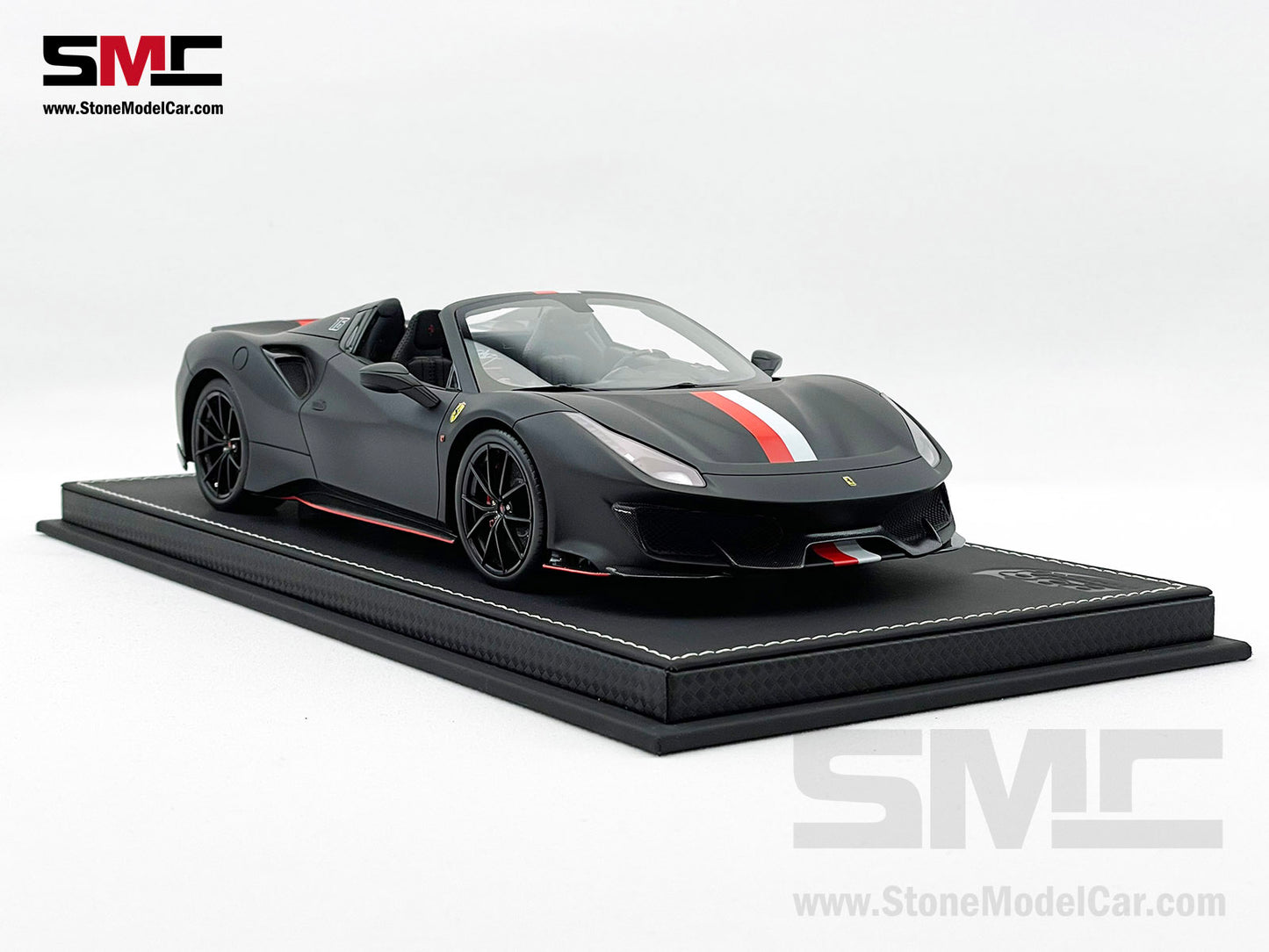 BBR Ferrari 488 Pista Spider 2018 Matt Black F1 #16 Charles Leclerc 1:18 Limited 266 pcs