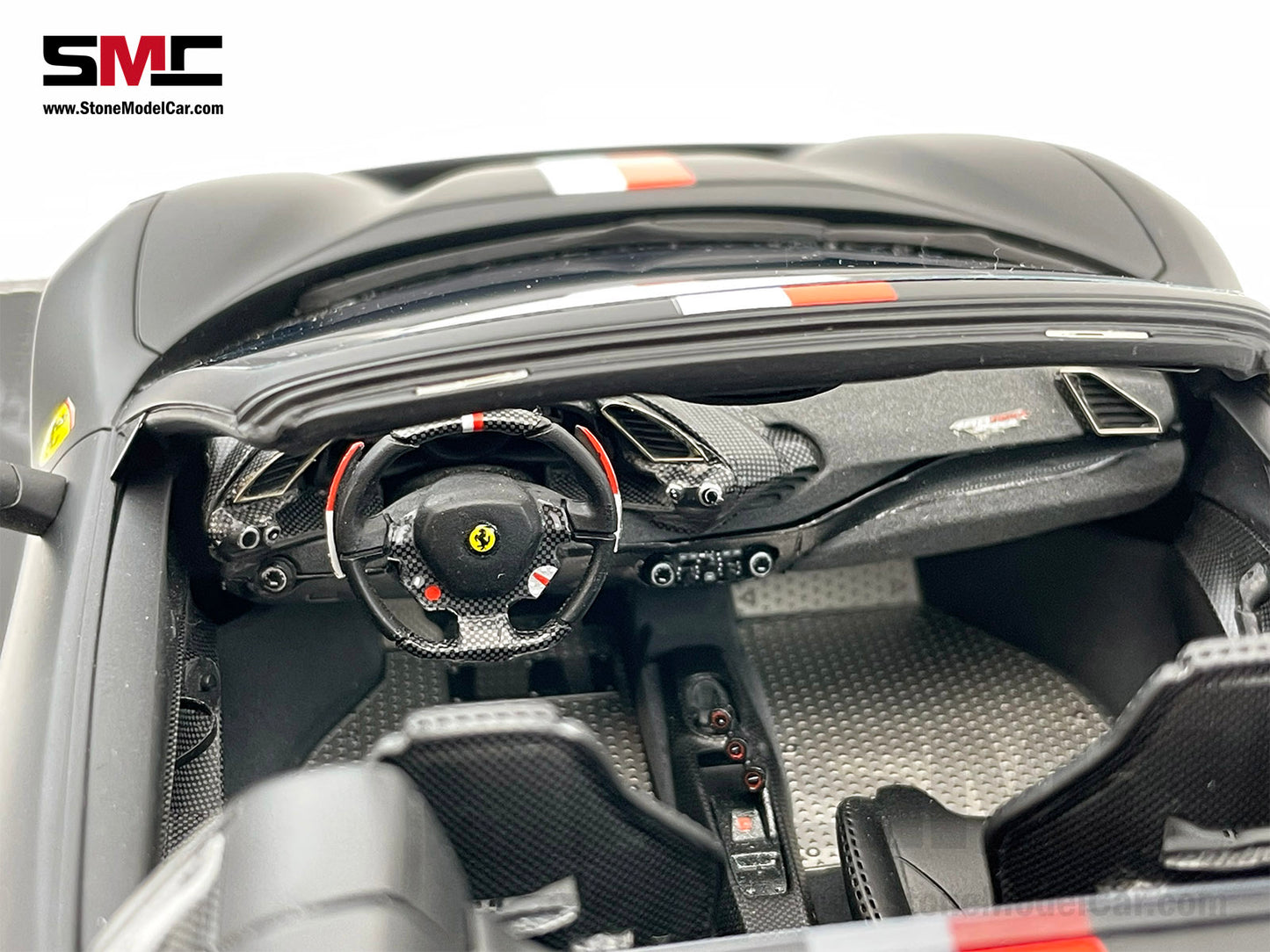 BBR Ferrari 488 Pista Spider 2018 Matt Black F1 #16 Charles Leclerc 1:18 Limited 266 pcs