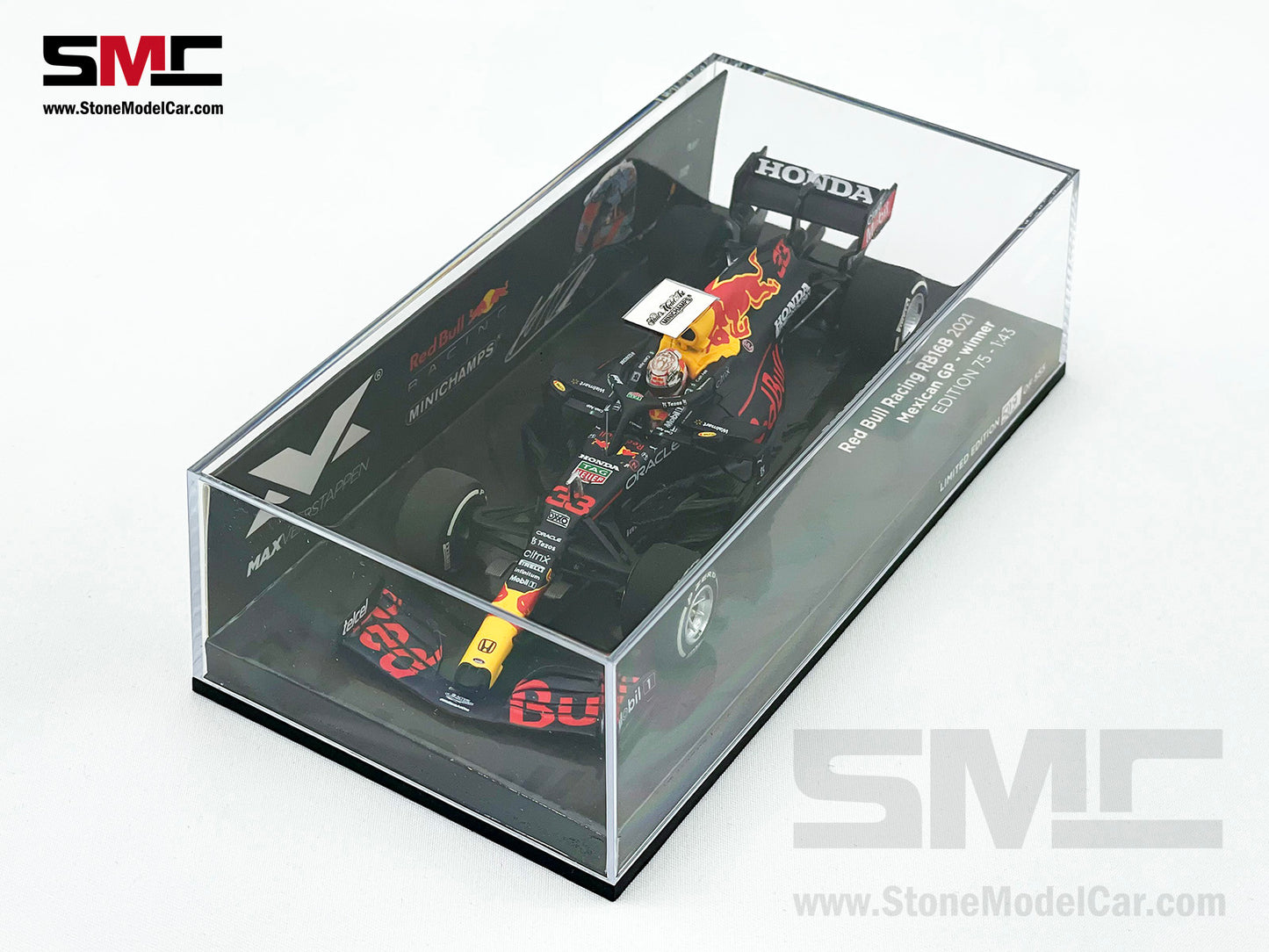 2021 F1 World Champion #33 Max Verstappen Red Bull RB16B Mexican GP 1:43 MINICHAMPS