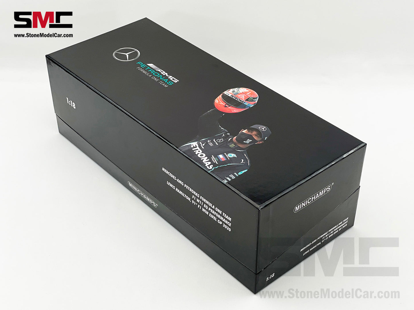 2020 7x World Champion Mercedes F1 W11 #44 Lewis Hamilton Eifel GP 91st Victory 1:18 MINICHAMPS