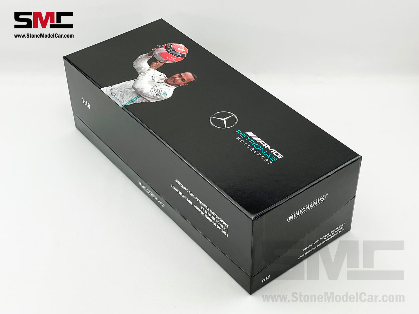 2019 World Champion Mercedes AMG F1 W10 #44 Lewis Hamilton Monaco GP 1:18 Gift Box MINICHAMPS