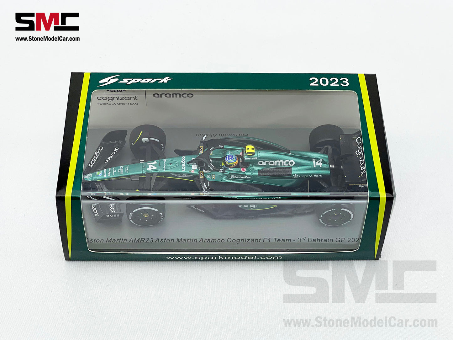 Aston Martin F1 AMR23 #14 Fernando Alonso Bahrain GP 3rd 2023 1:43 Spark