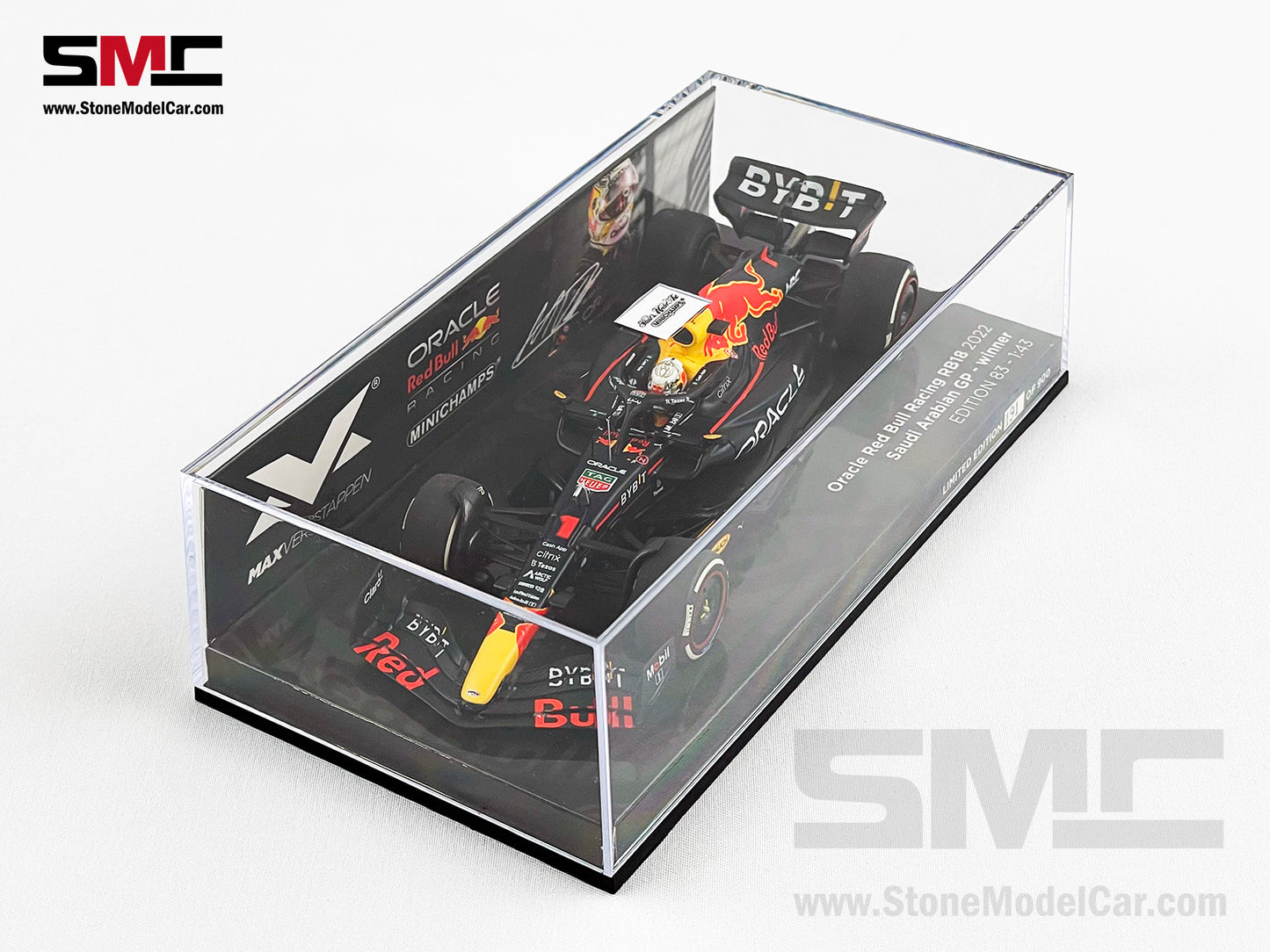 2022 F1 World Champion Red Bull RB18 #1 Max Verstappen Saudi Arabia GP Winner 1:43 MINICHAMPS