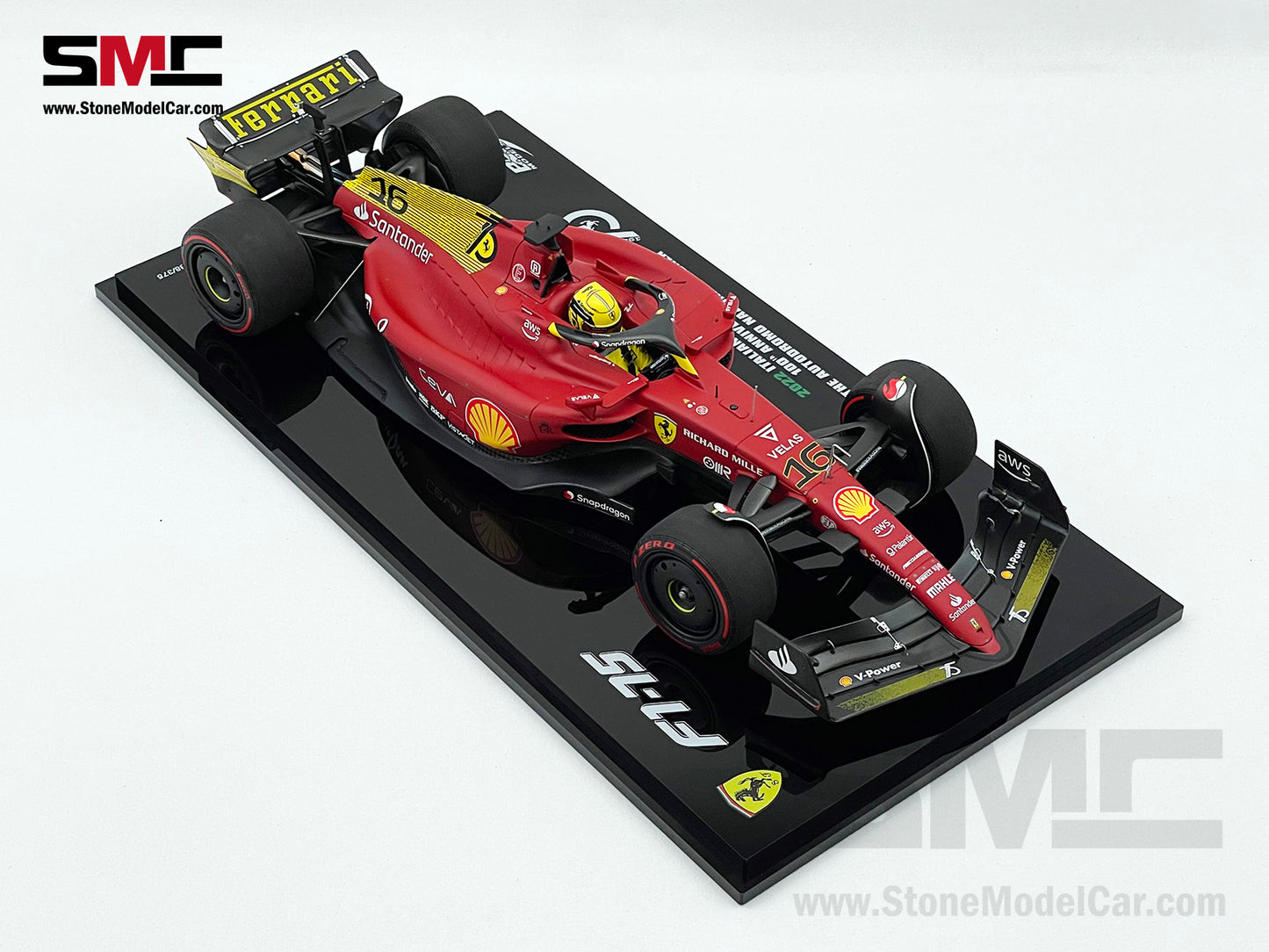 2022 F1 Ferrari F1-75 #16 Charles Leclerc Italy Monza GP Pole Position BBR 1:18 LE 375