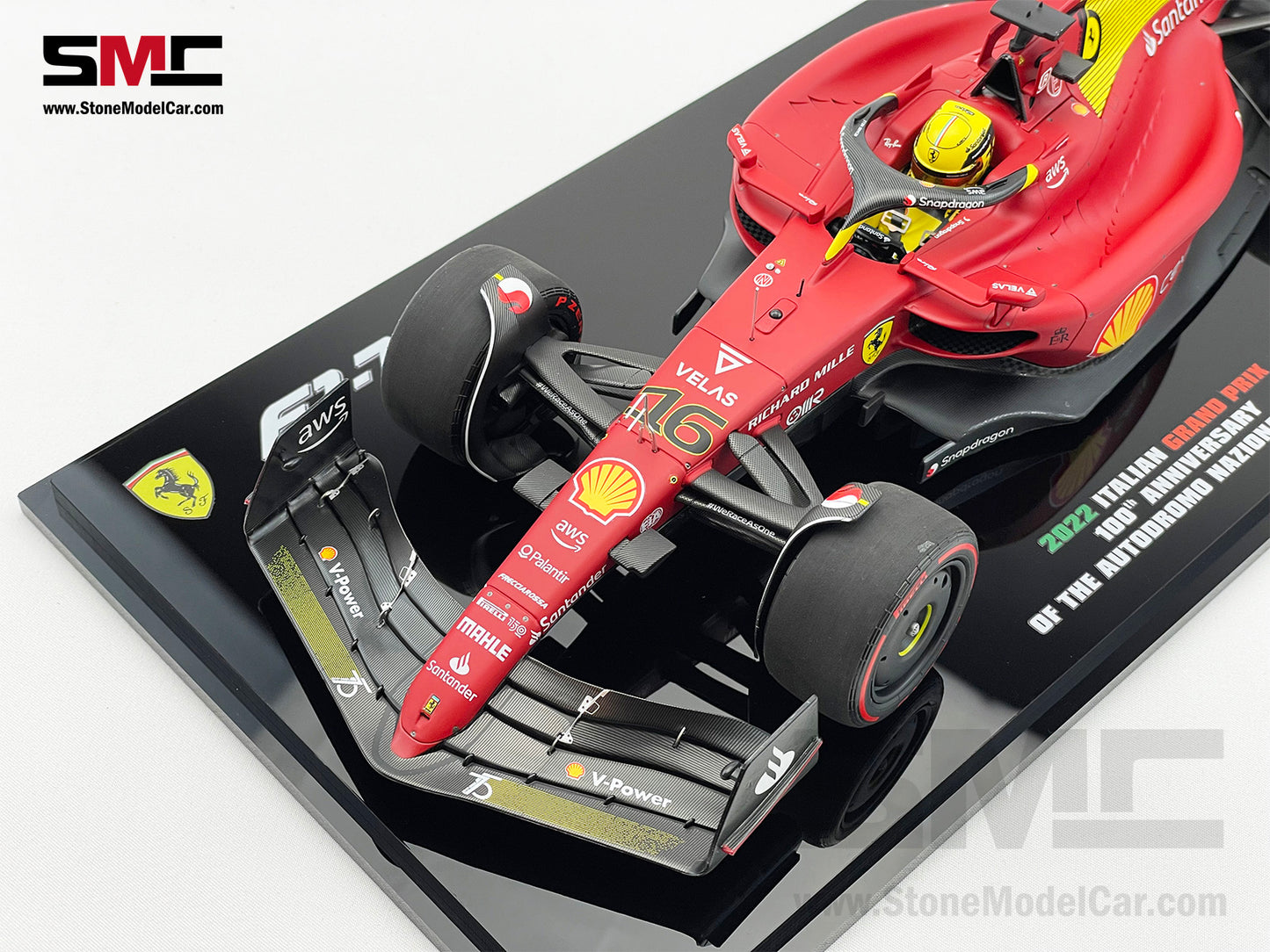 2022 F1 Ferrari F1-75 #16 Charles Leclerc Italy Monza GP Pole Position BBR 1:18 LE 375