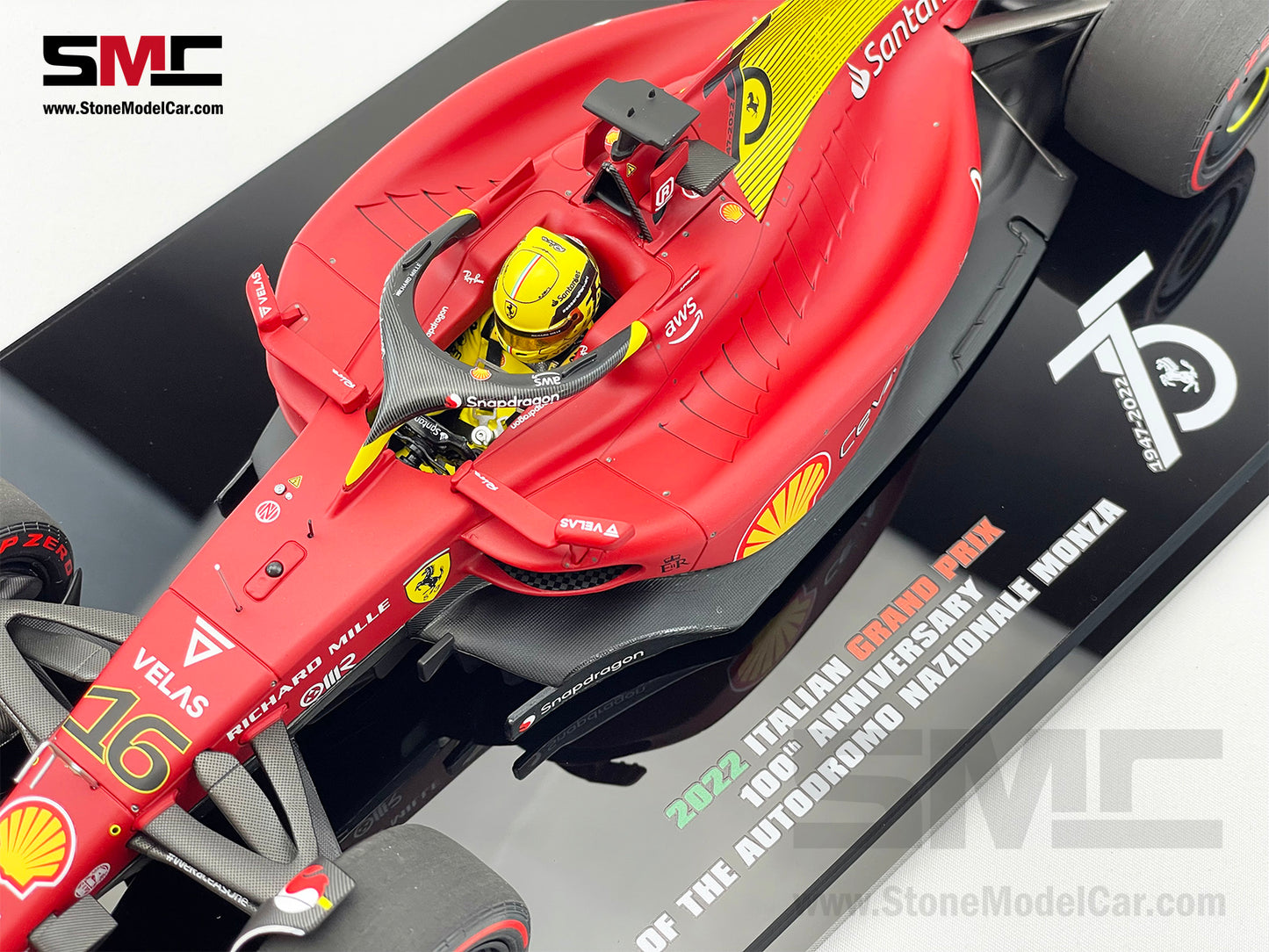 2022 F1 Ferrari F1-75 #16 Charles Leclerc Italy Monza GP Pole Position BBR 1:18 LE 375