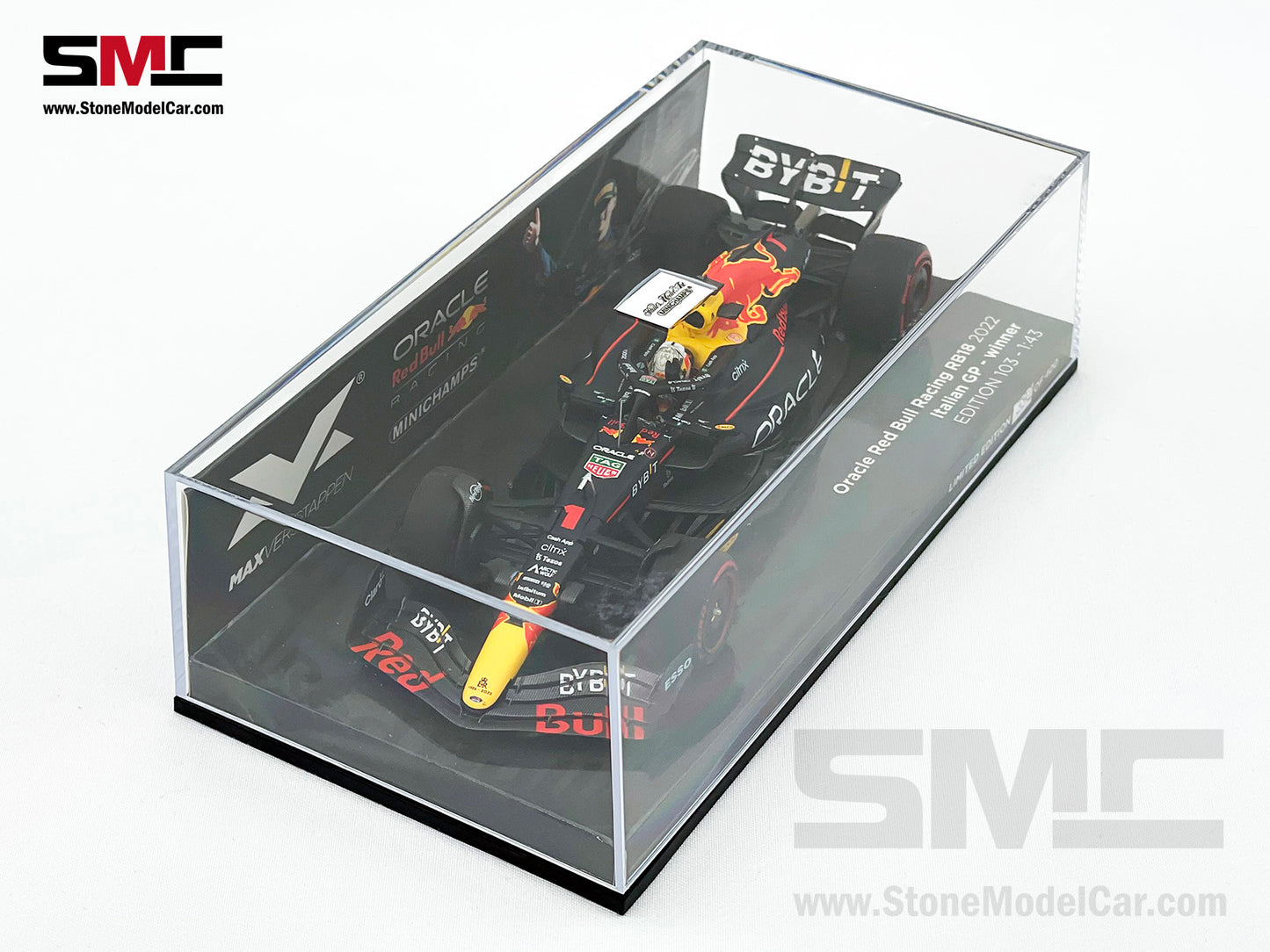 2022 F1 World Champion #1 Max Verstappen Red Bull RB18 Italy Monza GP 1:43 MINICHAMPS