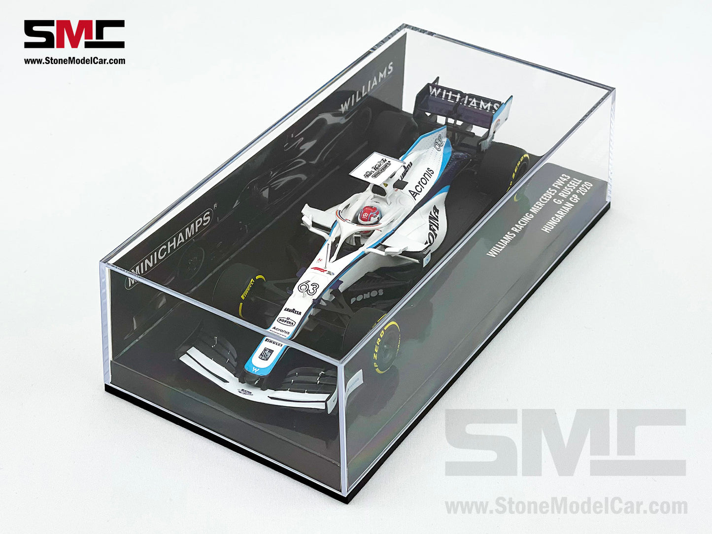 Williams F1 FW43 #63 George Russell Hungary GP 2020 1:43 MINICHAMPS 417200163