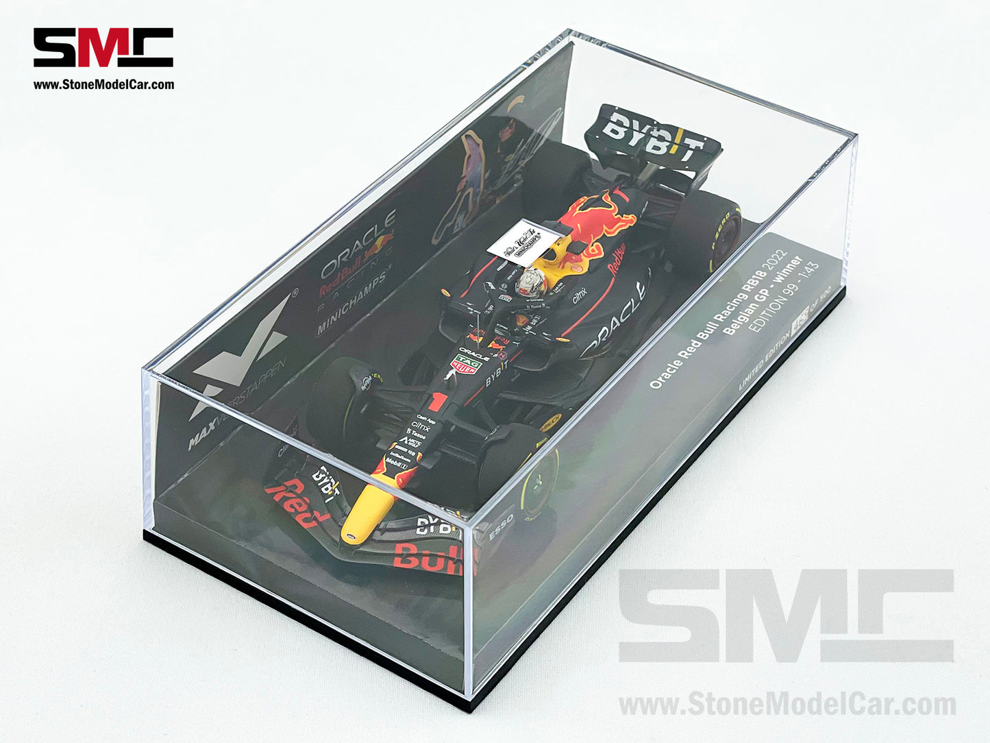2022 F1 World Champion #1 Max Verstappen Red Bull RB18 Belgium GP 1:43 MINICHAMPS