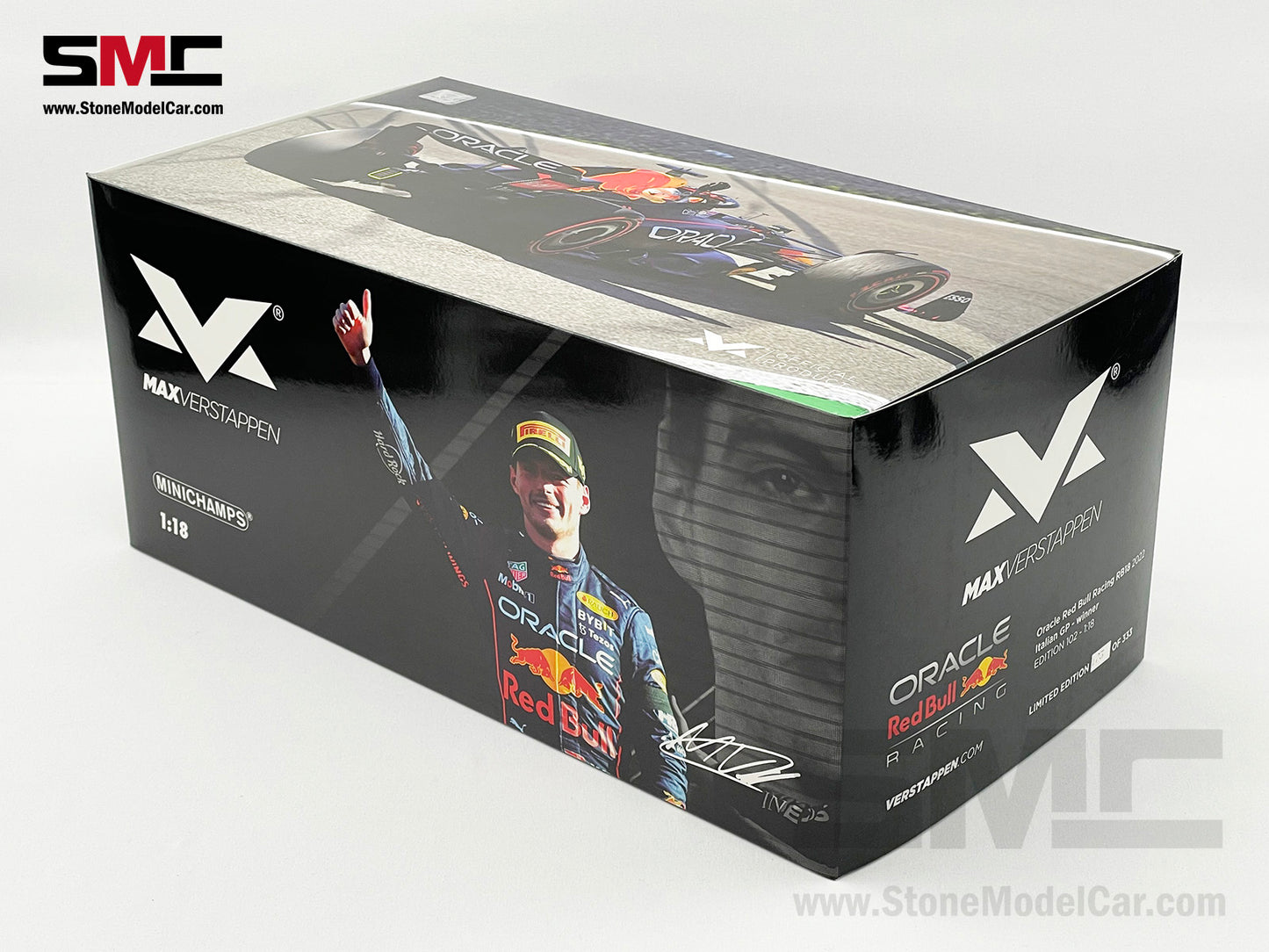 2022 F1 World Champion #1 Max Verstappen Red Bull RB18 Italy Monza GP 1:18 MINICHAMPS