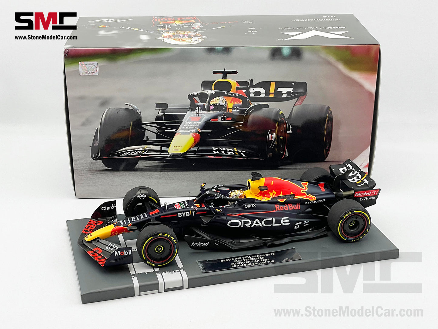 2022 F1 World Champion #1 Max Verstappen Red Bull RB18 Mexico GP 1:18 MINICHAMPS