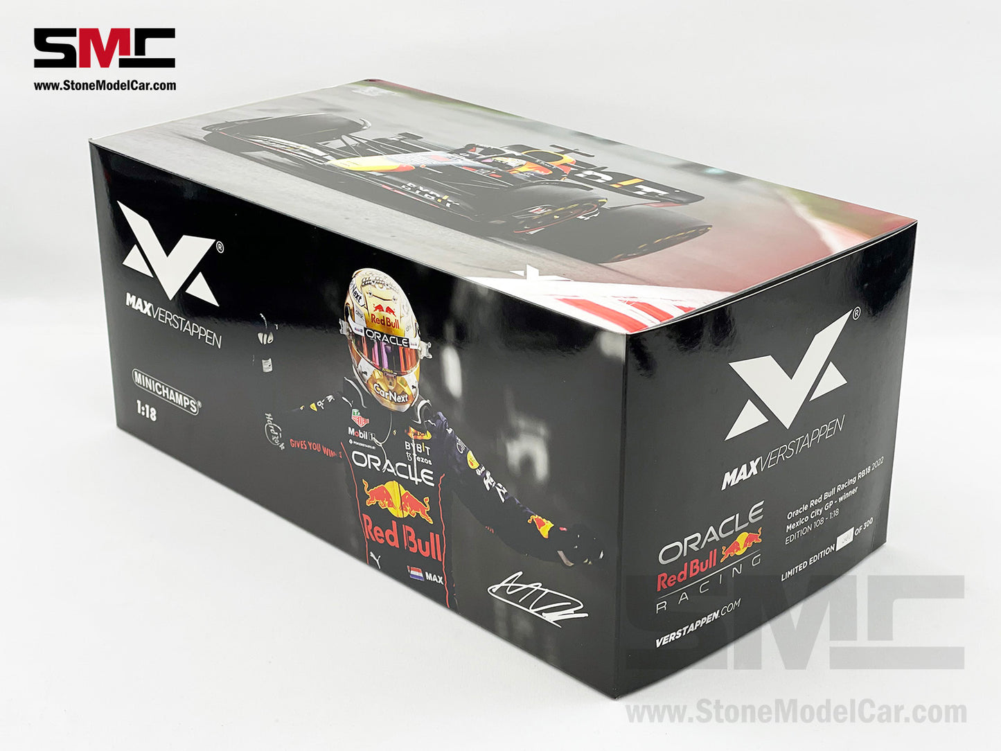 2022 F1 World Champion #1 Max Verstappen Red Bull RB18 Mexico GP 1:18 MINICHAMPS