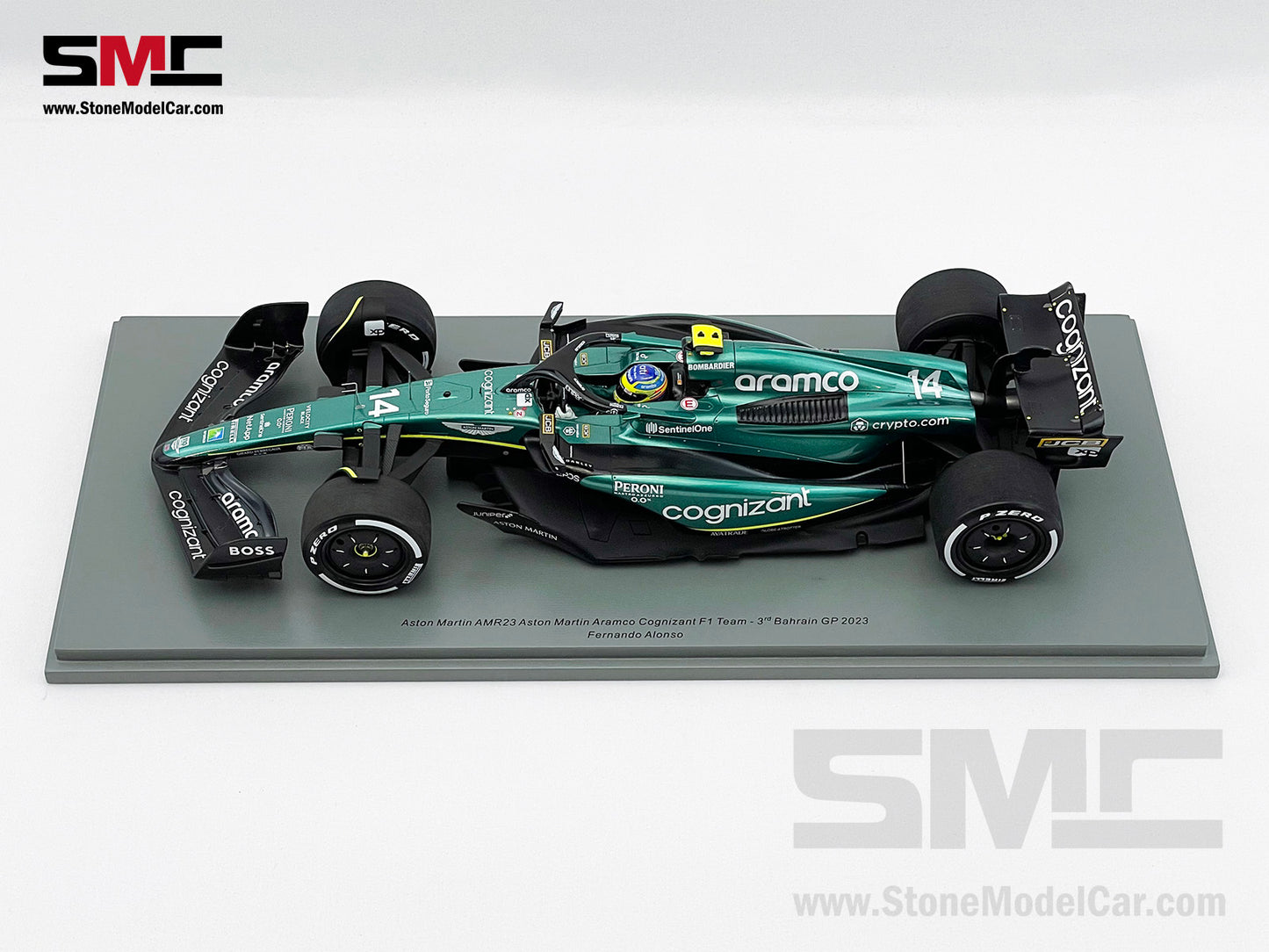 Aston Martin F1 AMR23 #14 Fernando Alonso 3rd Bahrain GP 2023 Spark 1:18 18S890