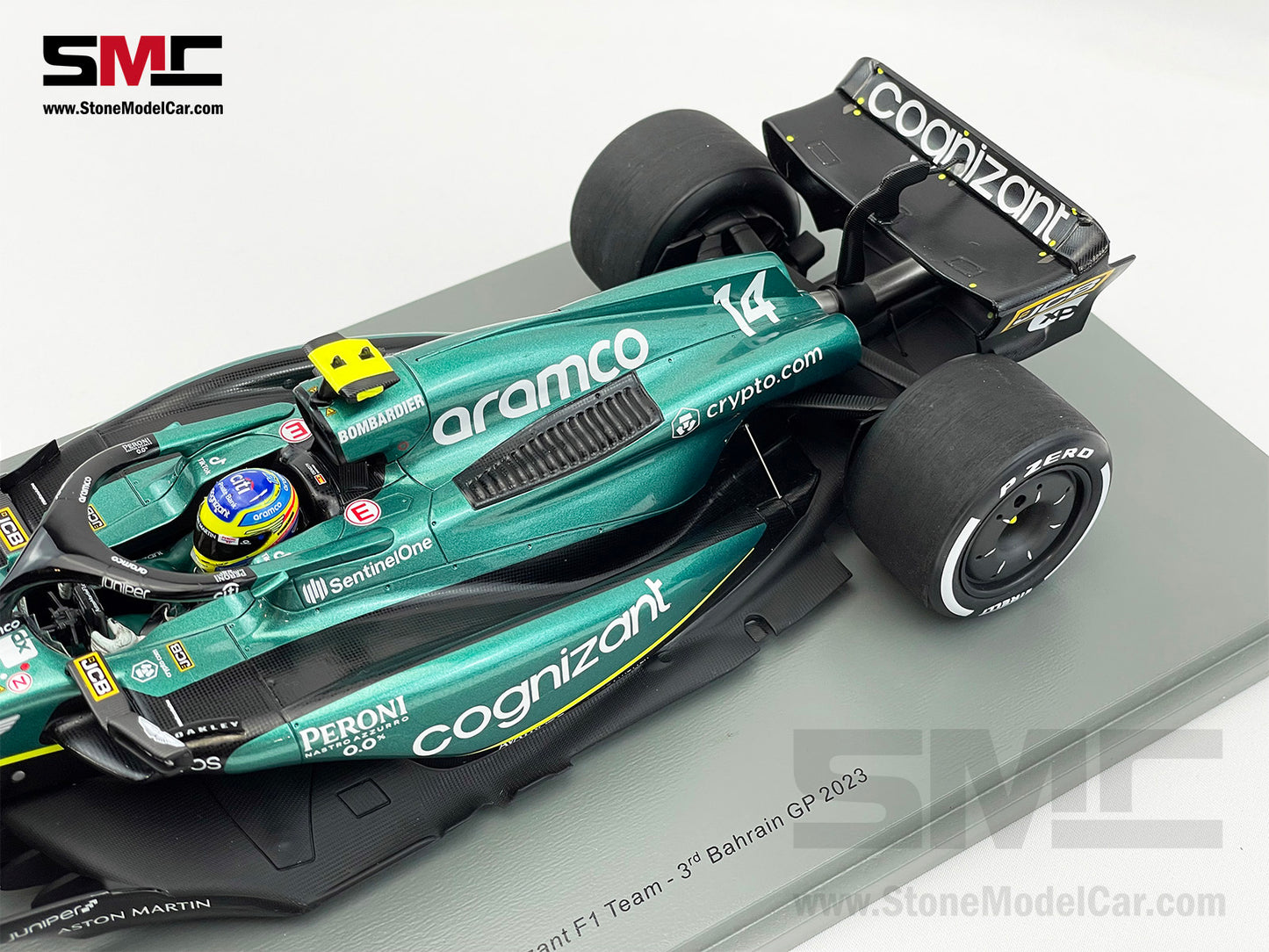 Aston Martin F1 AMR23 #14 Fernando Alonso 3rd Bahrain GP 2023 Spark 1:18 18S890