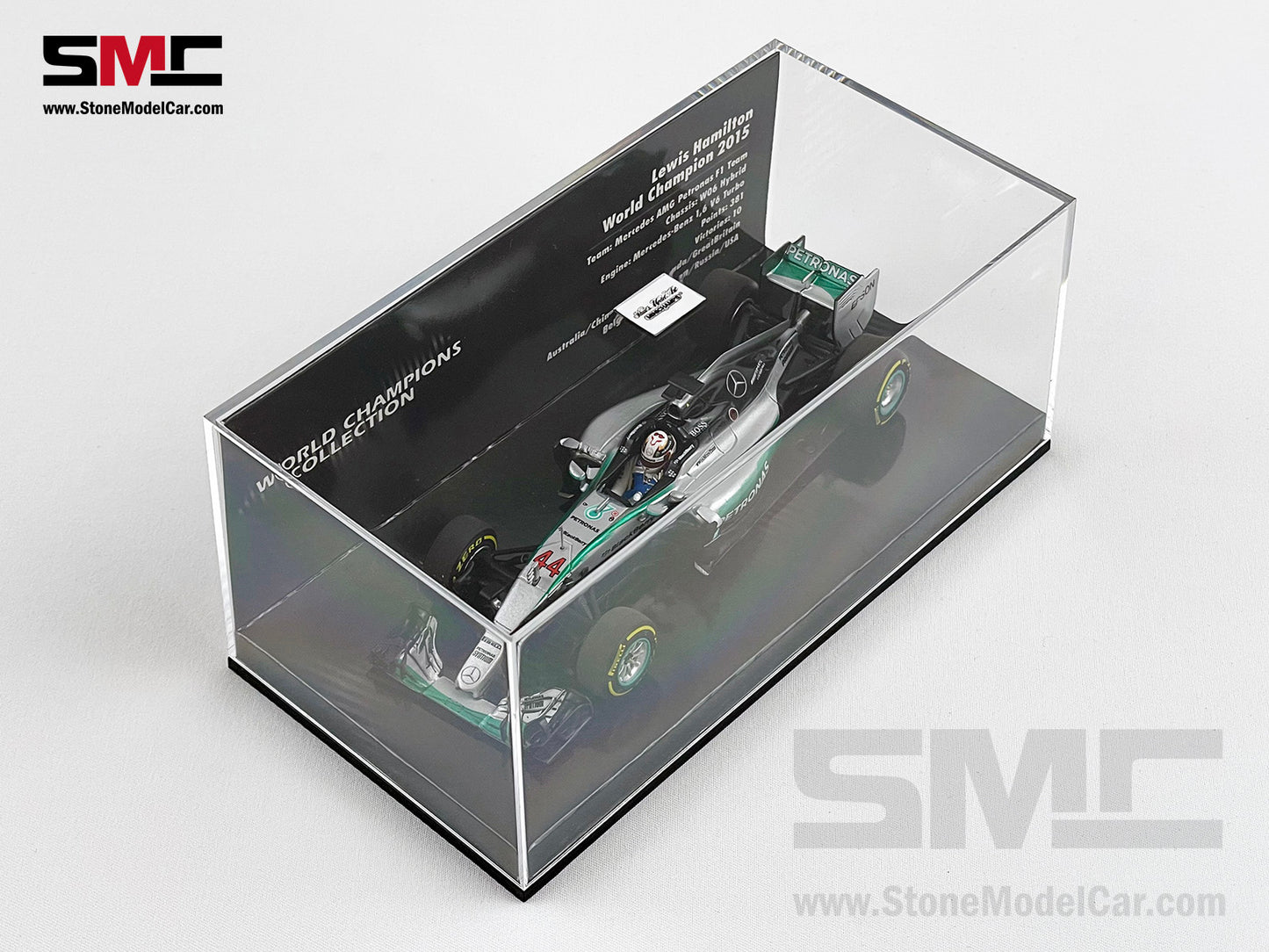 2015 3x World Champion Mercedes AMG F1 W06 #44 Lewis Hamilton US GP USA 1:43 MINICHAMPS