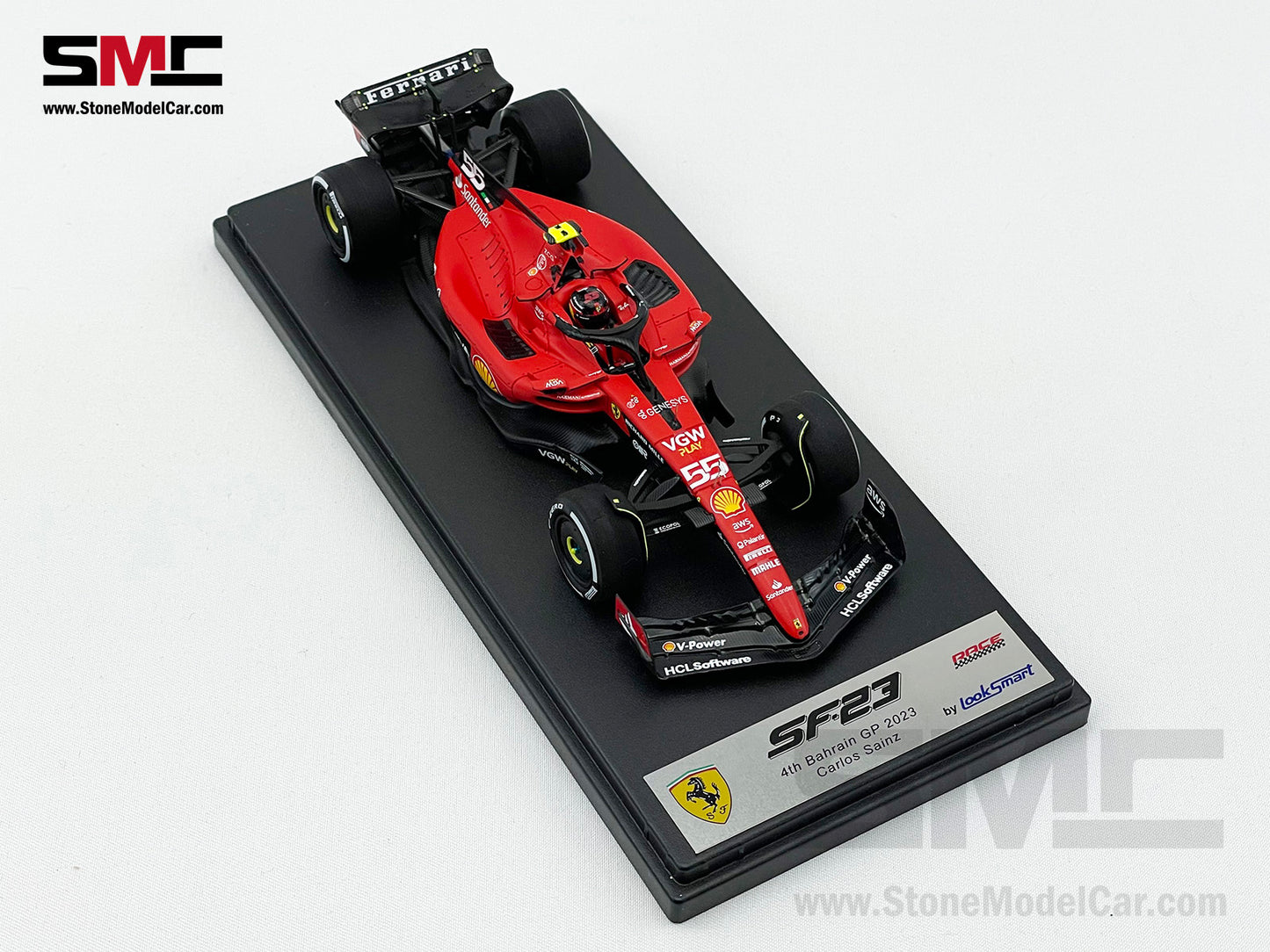 Ferrari F1 SF-23 #55 Carlos Sainz 4th Bahrain GP 2023 LookSmart 1:43 LSF1052