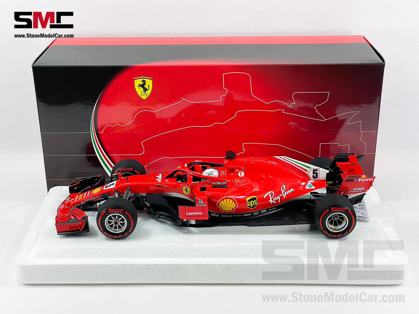 Ferrari F1 SF71H #5 Sebastian Vettel Canada 2018 50th Win 1:18 BBR BBR181805CAN