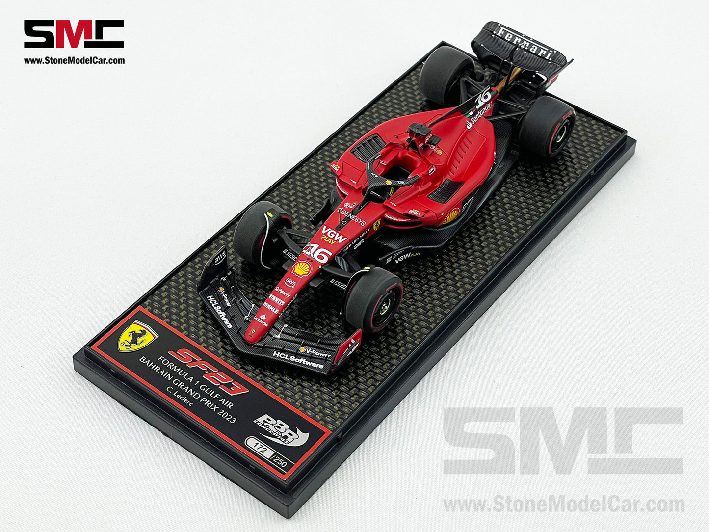 Ferrari F1 SF-23 #16 Charles Leclerc Bahrain GP 2023 BBR 1:43 BBRC281A
