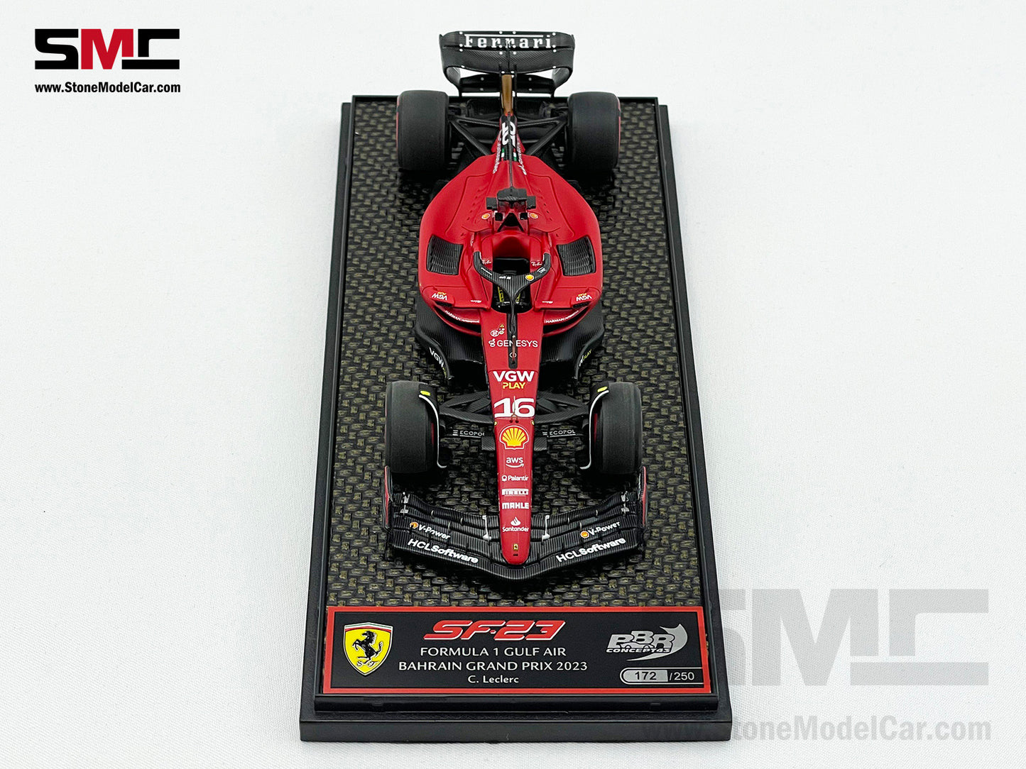 Ferrari F1 SF-23 #16 Charles Leclerc Bahrain GP 2023 BBR 1:43 BBRC281A