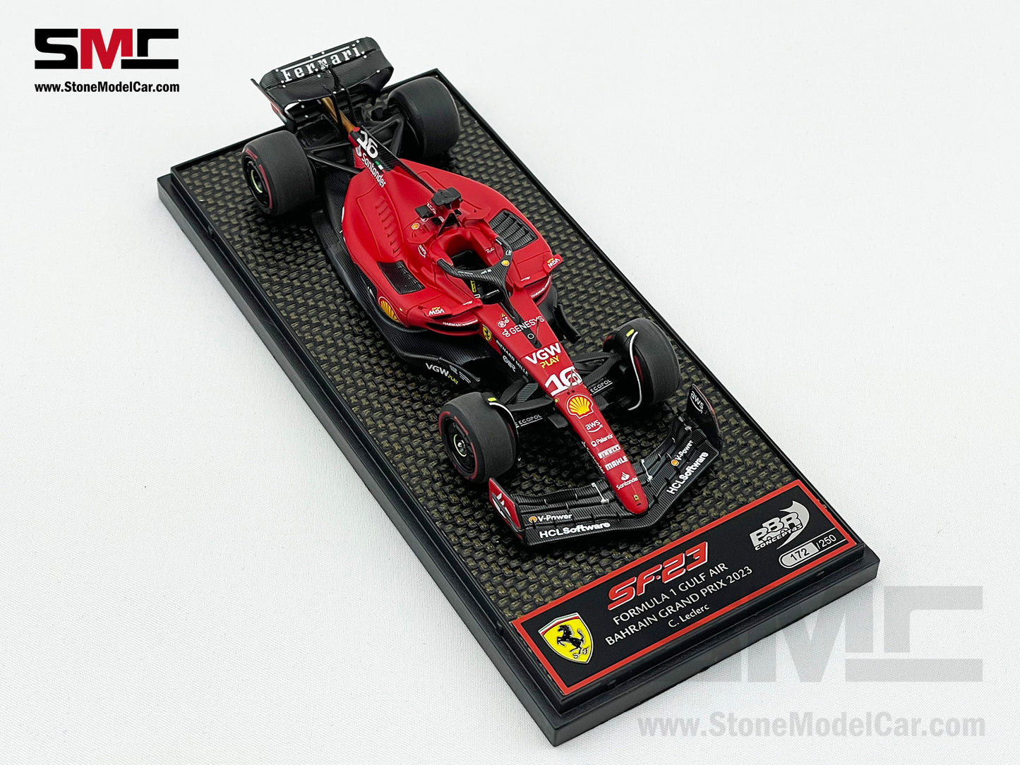 Ferrari F1 SF-23 #16 Charles Leclerc Bahrain GP 2023 BBR 1:43 BBRC281A