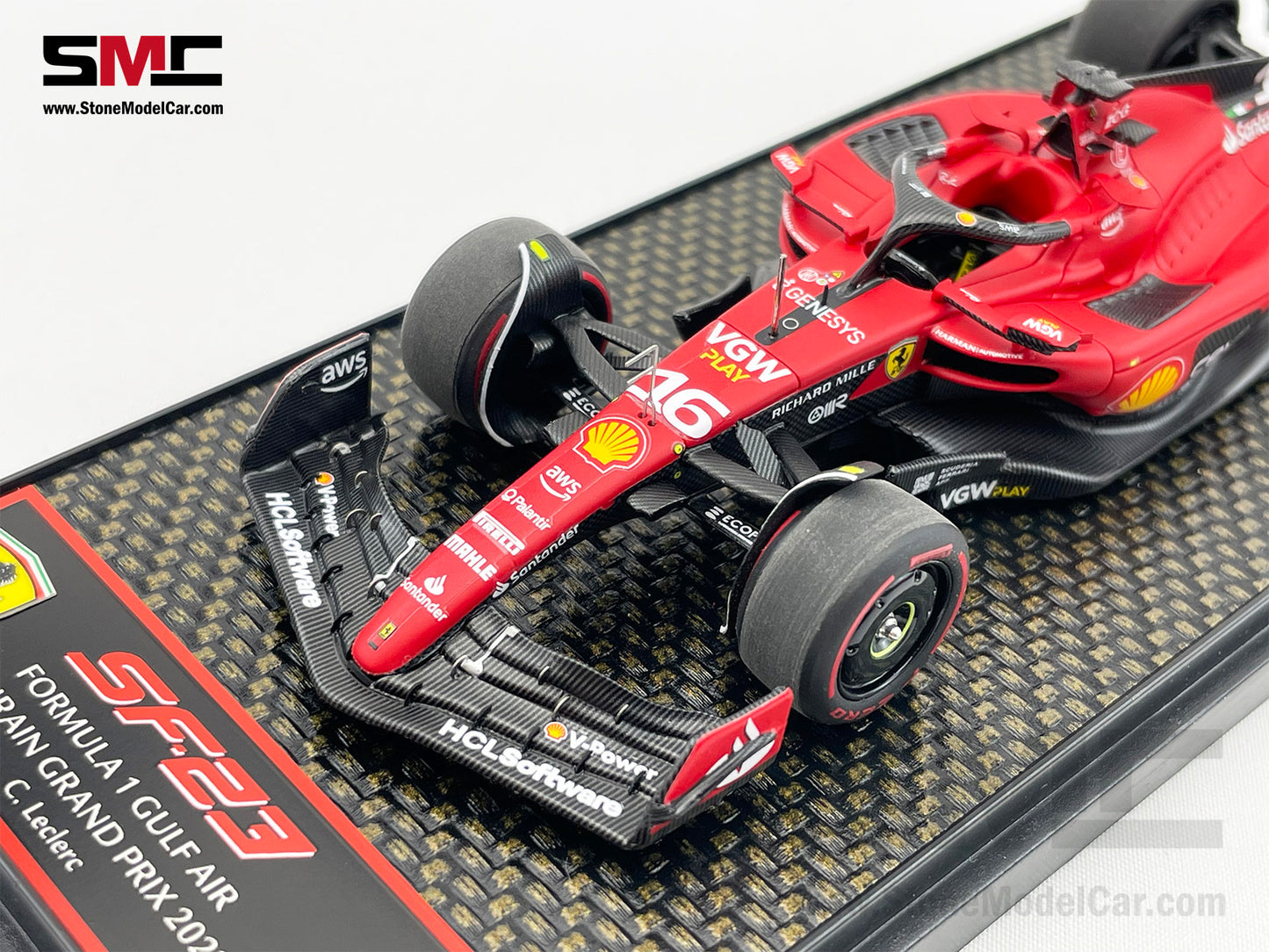 Ferrari F1 SF-23 #16 Charles Leclerc Bahrain GP 2023 BBR 1:43 BBRC281A