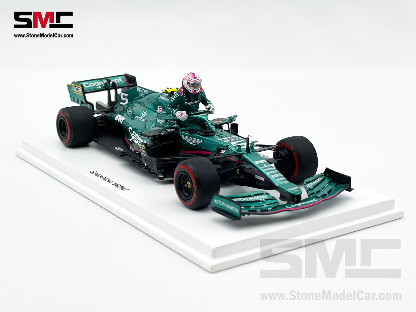 Aston Martin F1 AMR21 #5 Sebastian Vettel 2nd Azerbaijan GP 2021 1:43 Spark Figure Edition