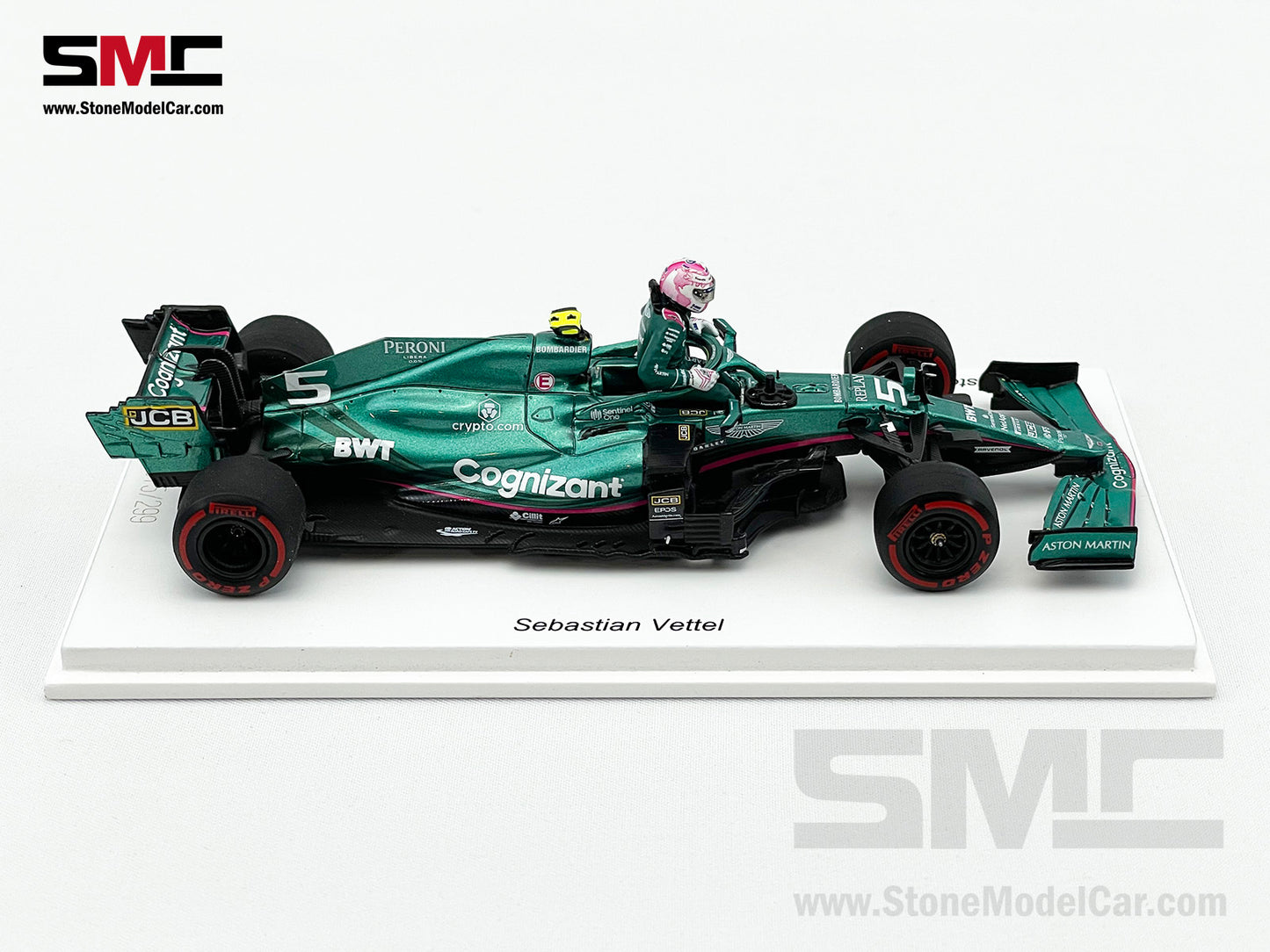 Aston Martin F1 AMR21 #5 Sebastian Vettel 2nd Azerbaijan GP 2021 1:43 Spark Figure Edition