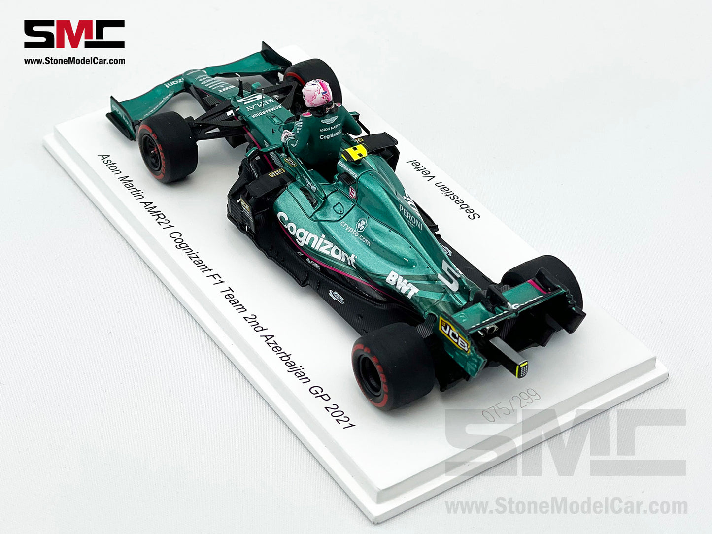 Aston Martin F1 AMR21 #5 Sebastian Vettel 2nd Azerbaijan GP 2021 1:43 Spark Figure Edition