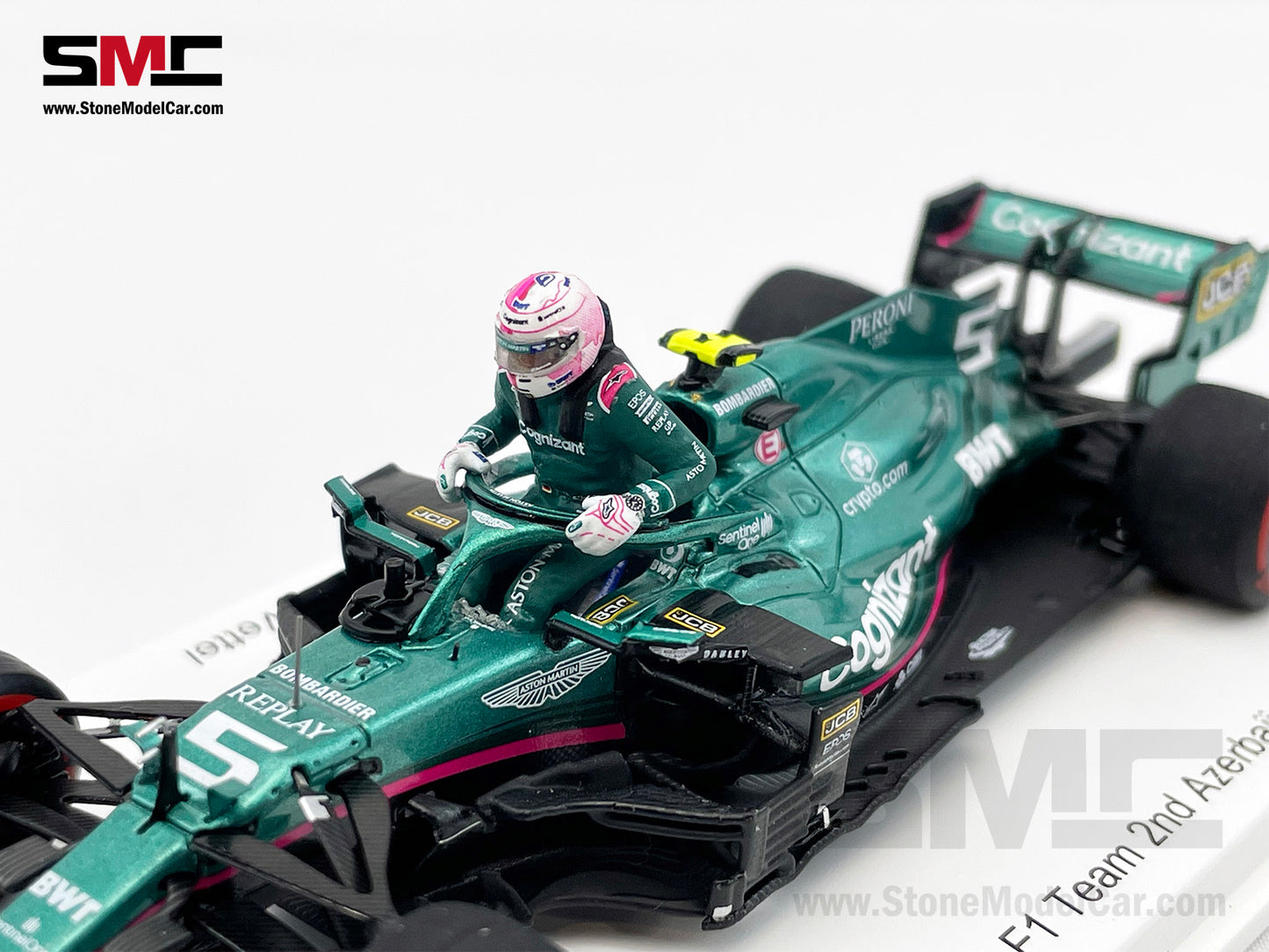 Aston Martin F1 AMR21 #5 Sebastian Vettel 2nd Azerbaijan GP 2021 1:43 Spark Figure Edition