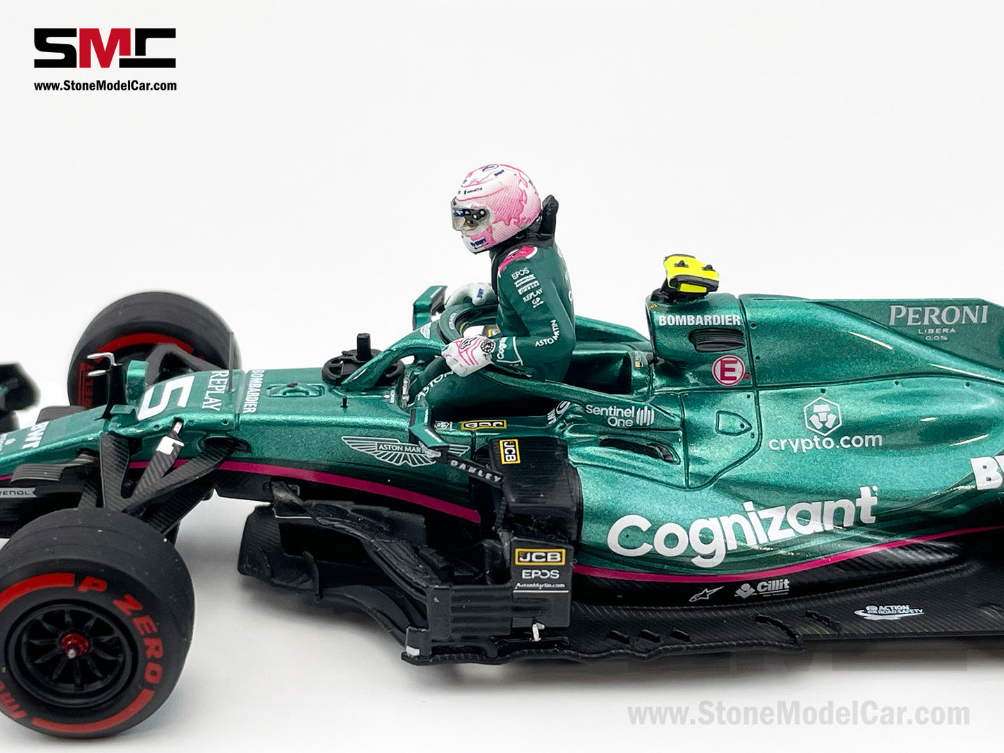 Aston Martin F1 AMR21 #5 Sebastian Vettel 2nd Azerbaijan GP 2021 1:43 Spark Figure Edition