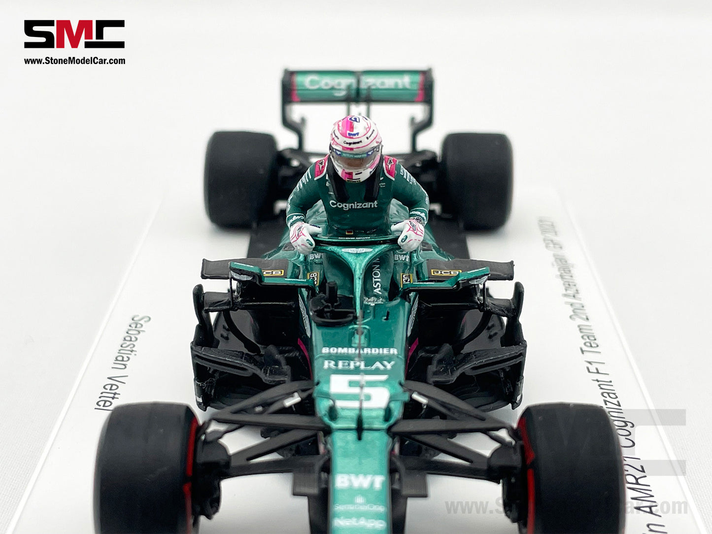 Aston Martin F1 AMR21 #5 Sebastian Vettel 2nd Azerbaijan GP 2021 1:43 Spark Figure Edition