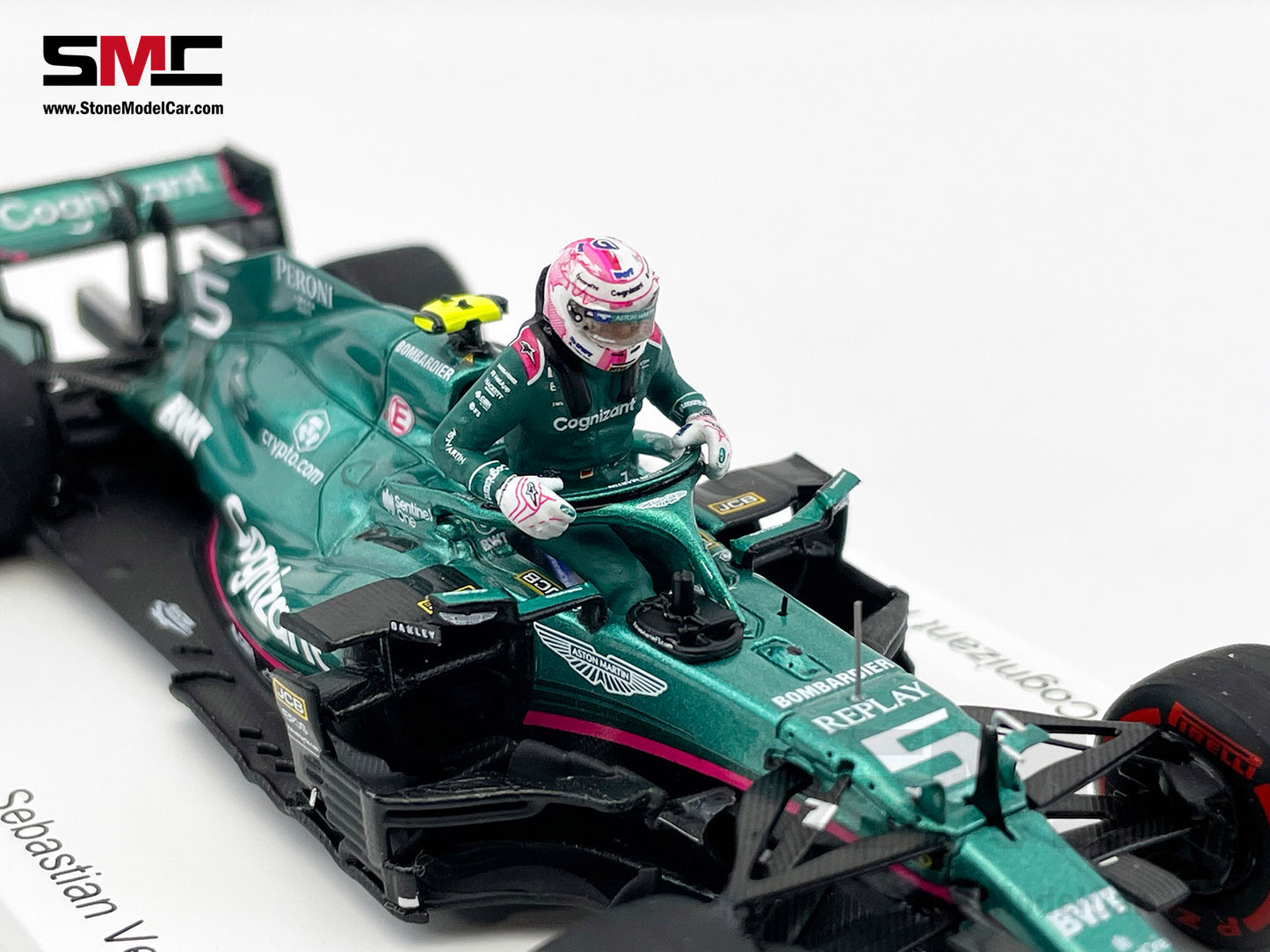 Aston Martin F1 AMR21 #5 Sebastian Vettel 2nd Azerbaijan GP 2021 1:43 Spark Figure Edition