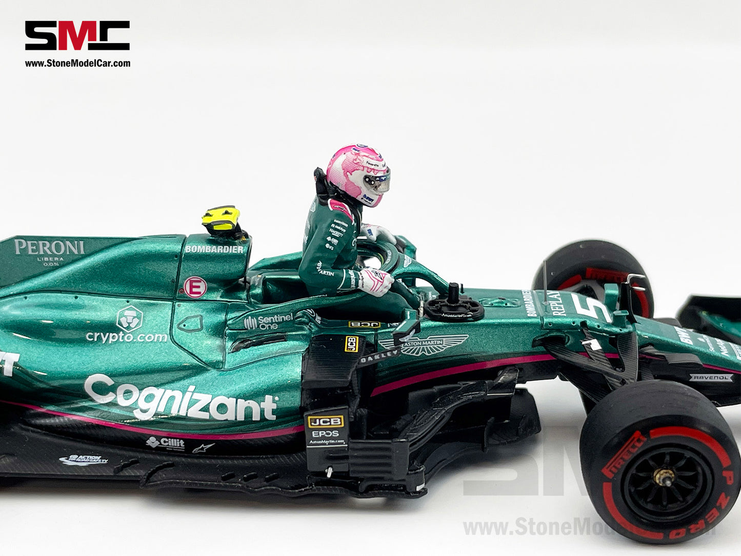 Aston Martin F1 AMR21 #5 Sebastian Vettel 2nd Azerbaijan GP 2021 1:43 Spark Figure Edition