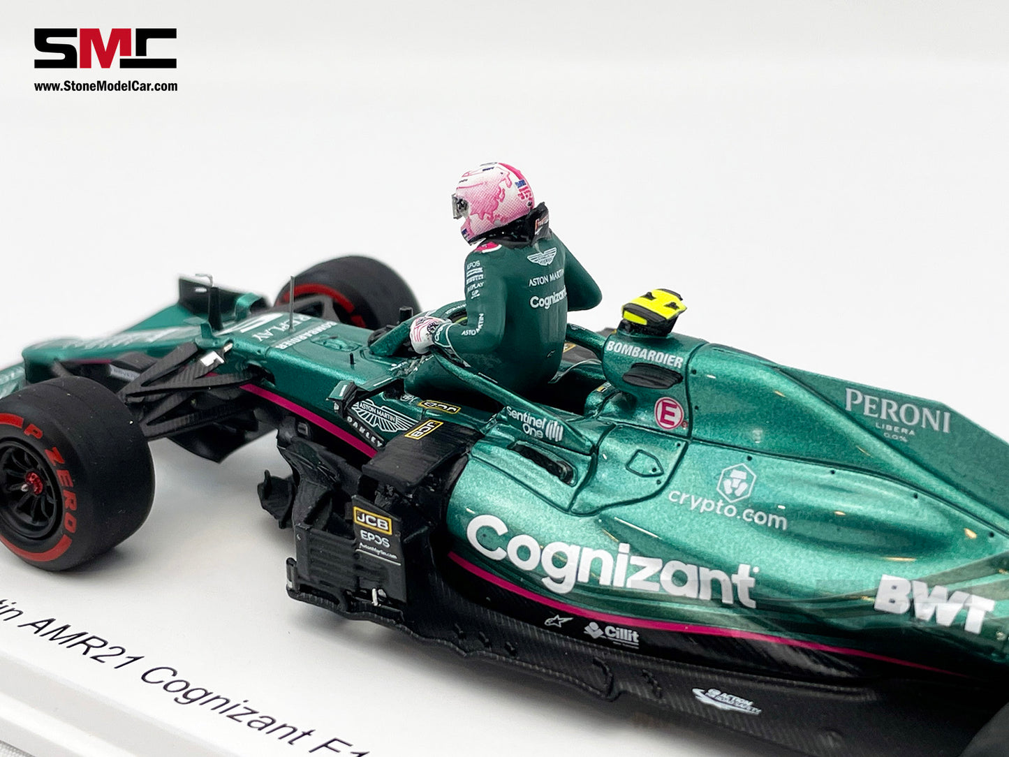 Aston Martin F1 AMR21 #5 Sebastian Vettel 2nd Azerbaijan GP 2021 1:43 Spark Figure Edition