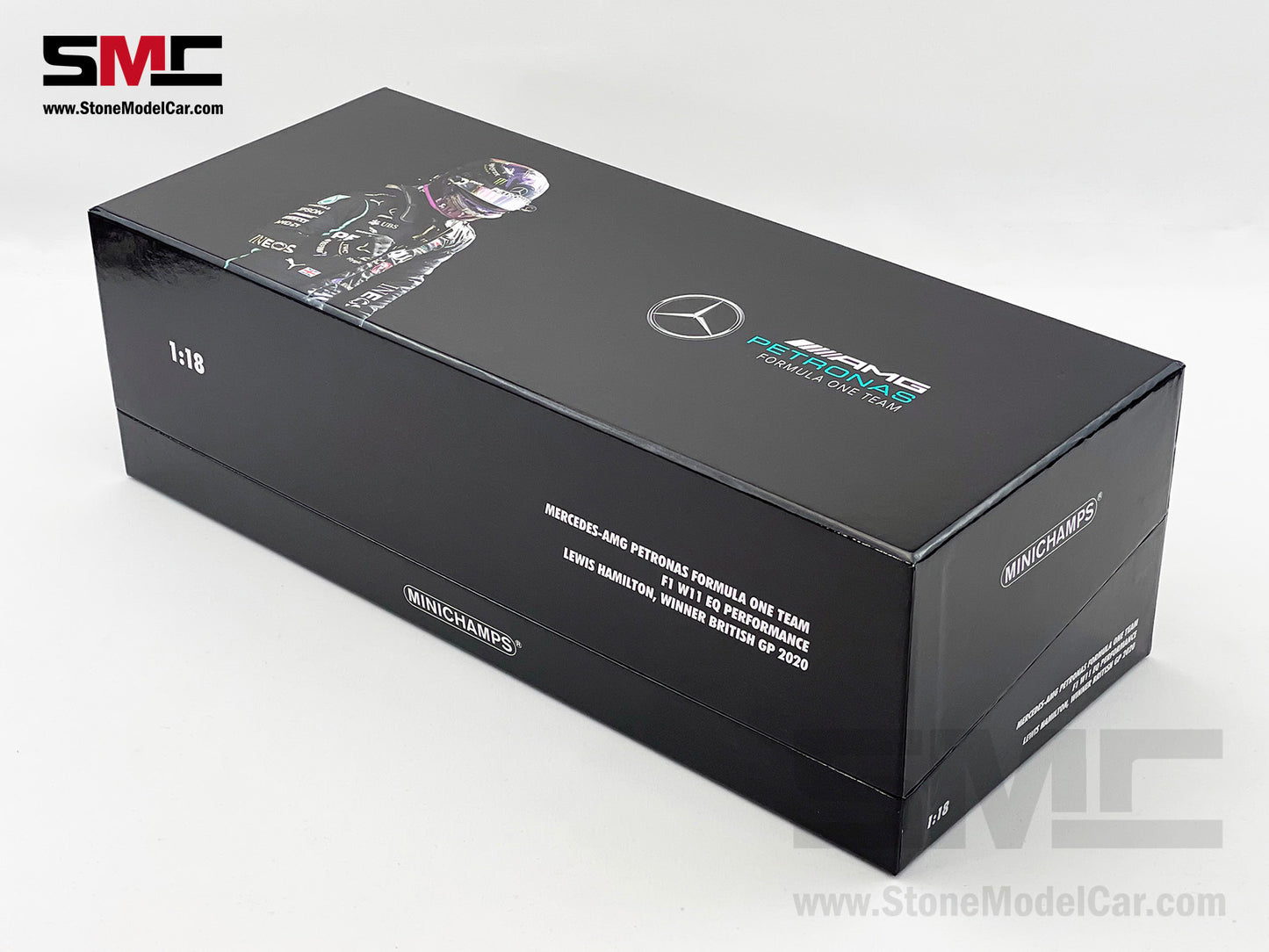2020 7x World Champion Mercedes F1 W11 #44 Lewis Hamilton British GP 1:18 MINICHAMPS