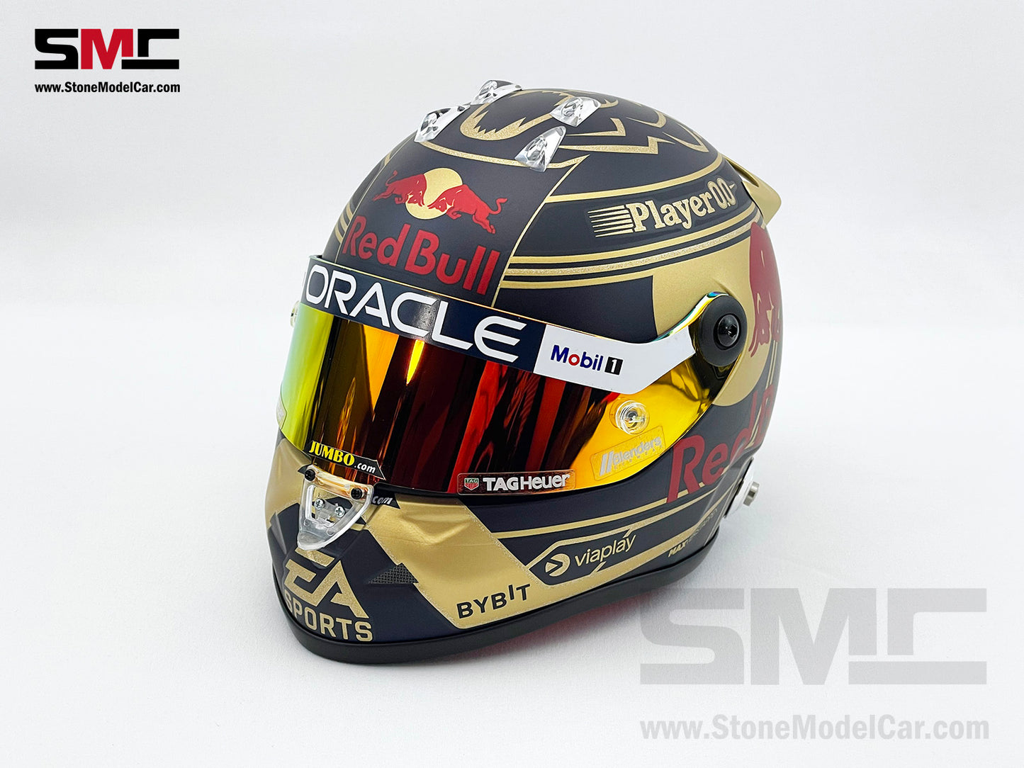 Red Bull F1 RB19 #1 Max Verstappen 3x Times World Champion 2023 Schuberth 1:2 Helmet