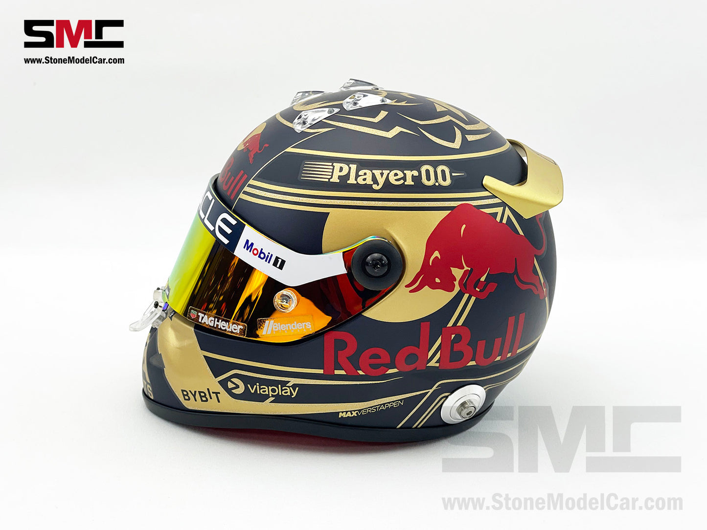 Red Bull F1 RB19 #1 Max Verstappen 3x Times World Champion 2023 Schuberth 1:2 Helmet