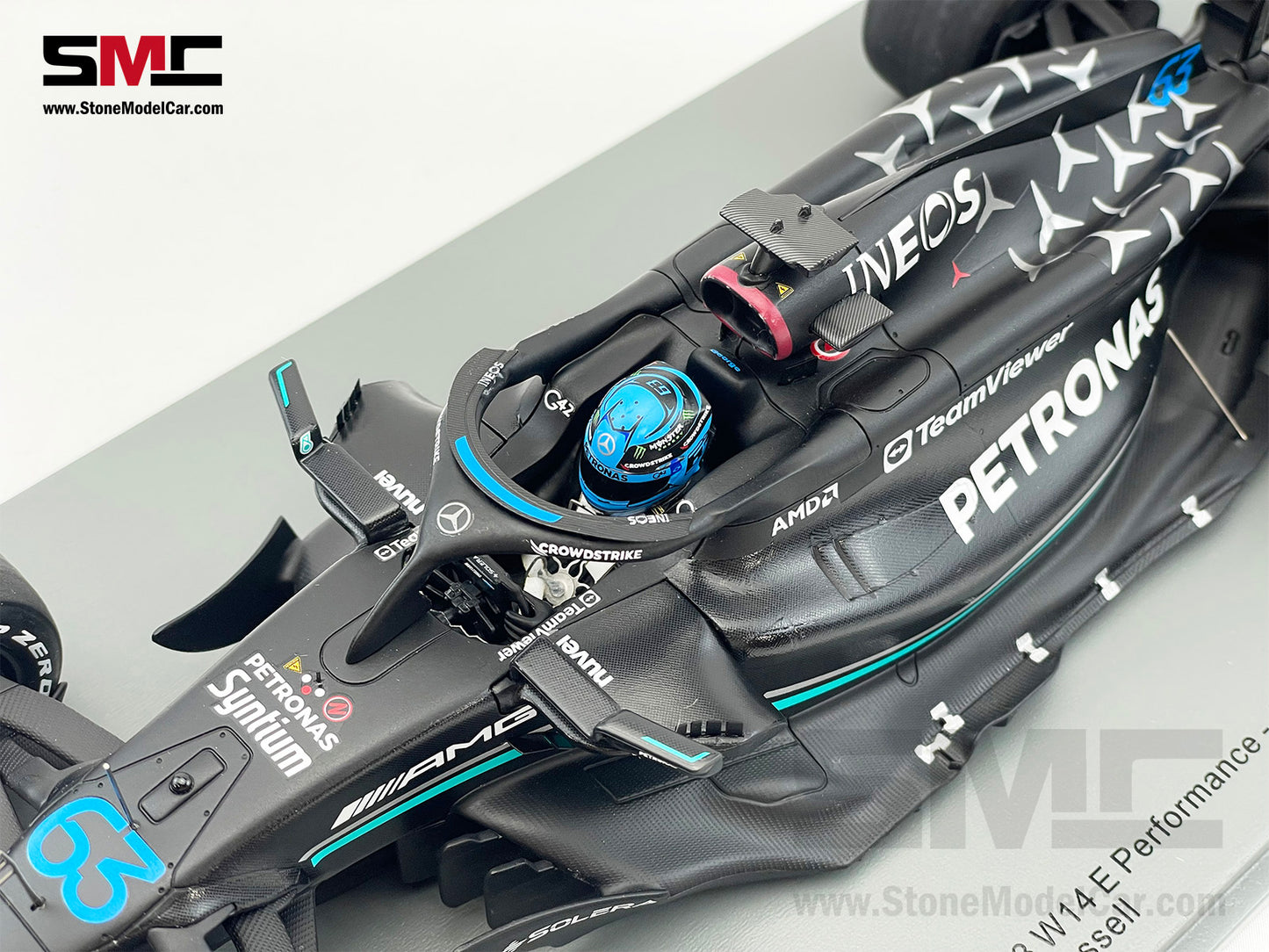 Mercedes F1 W14 #63 George Russell 4th Saudi Arabian GP 2023 Spark 1:18 18S877