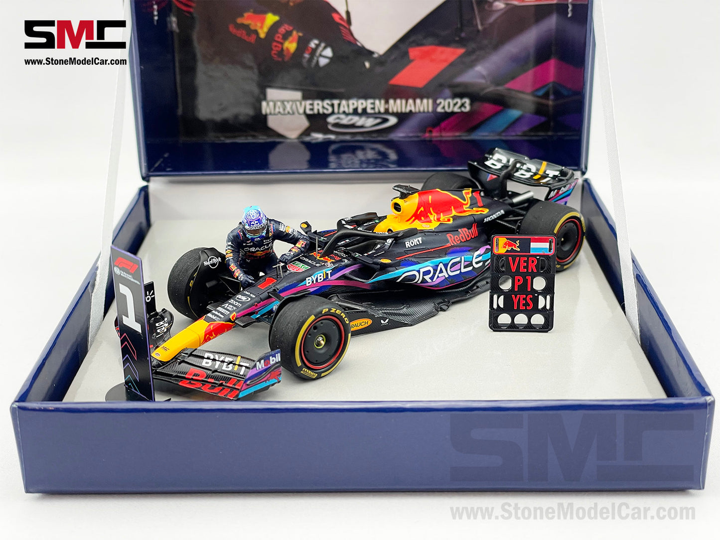 Red Bull F1 RB19 #1 Max Verstappen Winner US Miami GP 2023 World Champion Spark 1:43 Figure