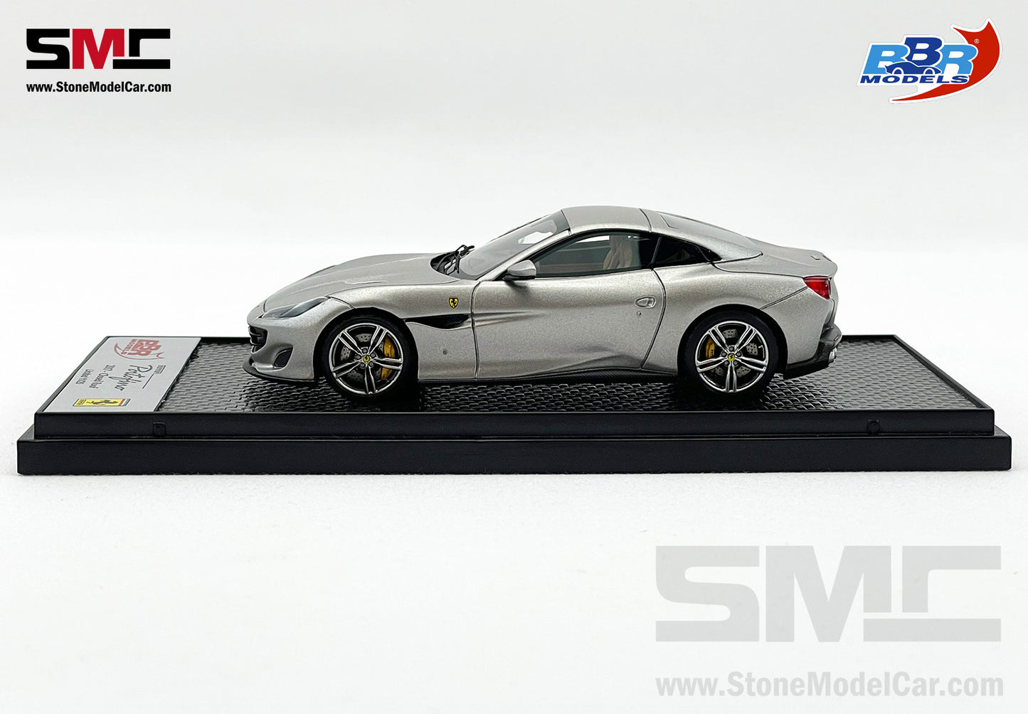 BBR 1:43 Ferrari Portofino Closed Roof - IAA Frankfurt 2017 - Matt Aluminium Color