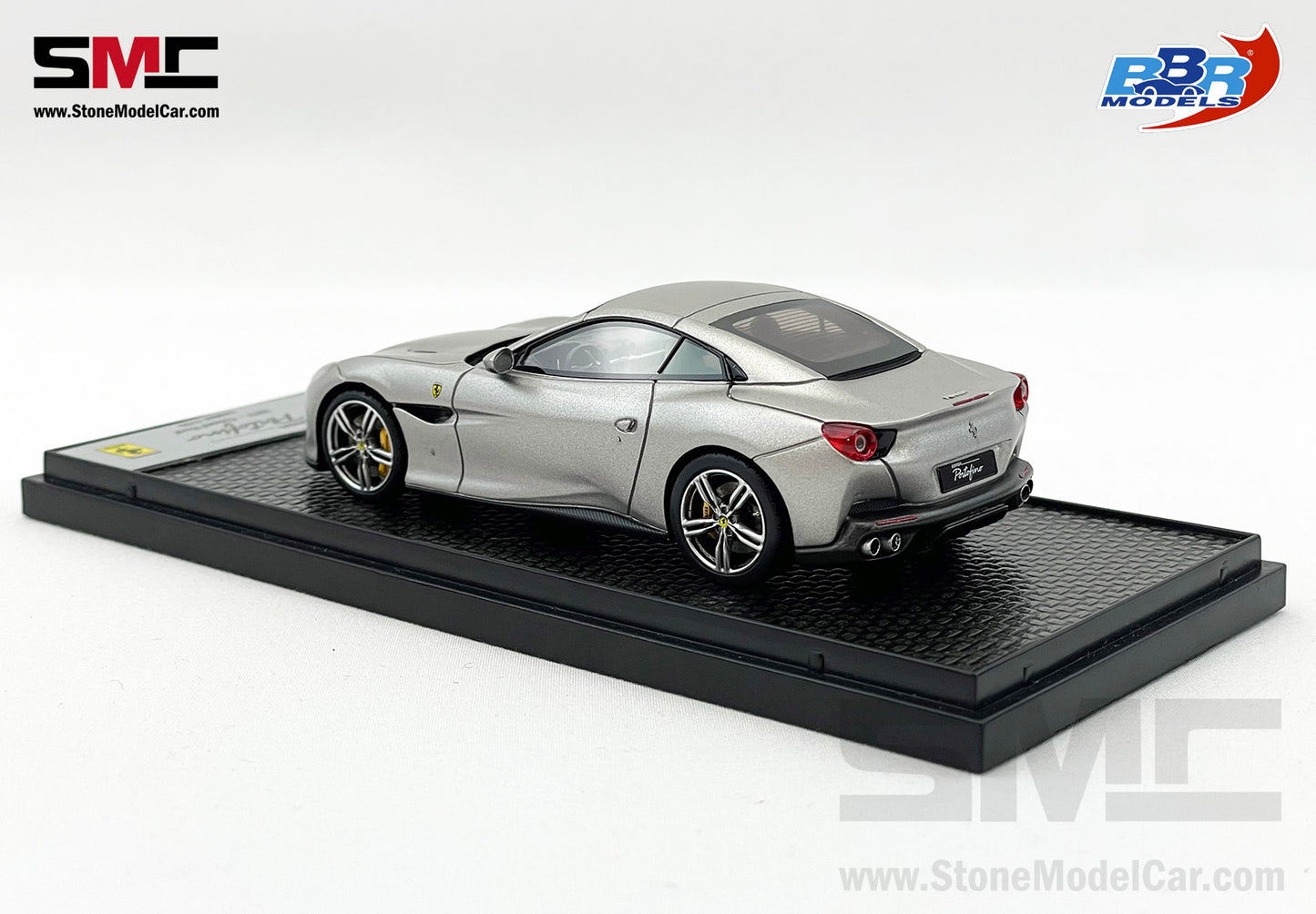 BBR 1:43 Ferrari Portofino Closed Roof - IAA Frankfurt 2017 - Matt Aluminium Color