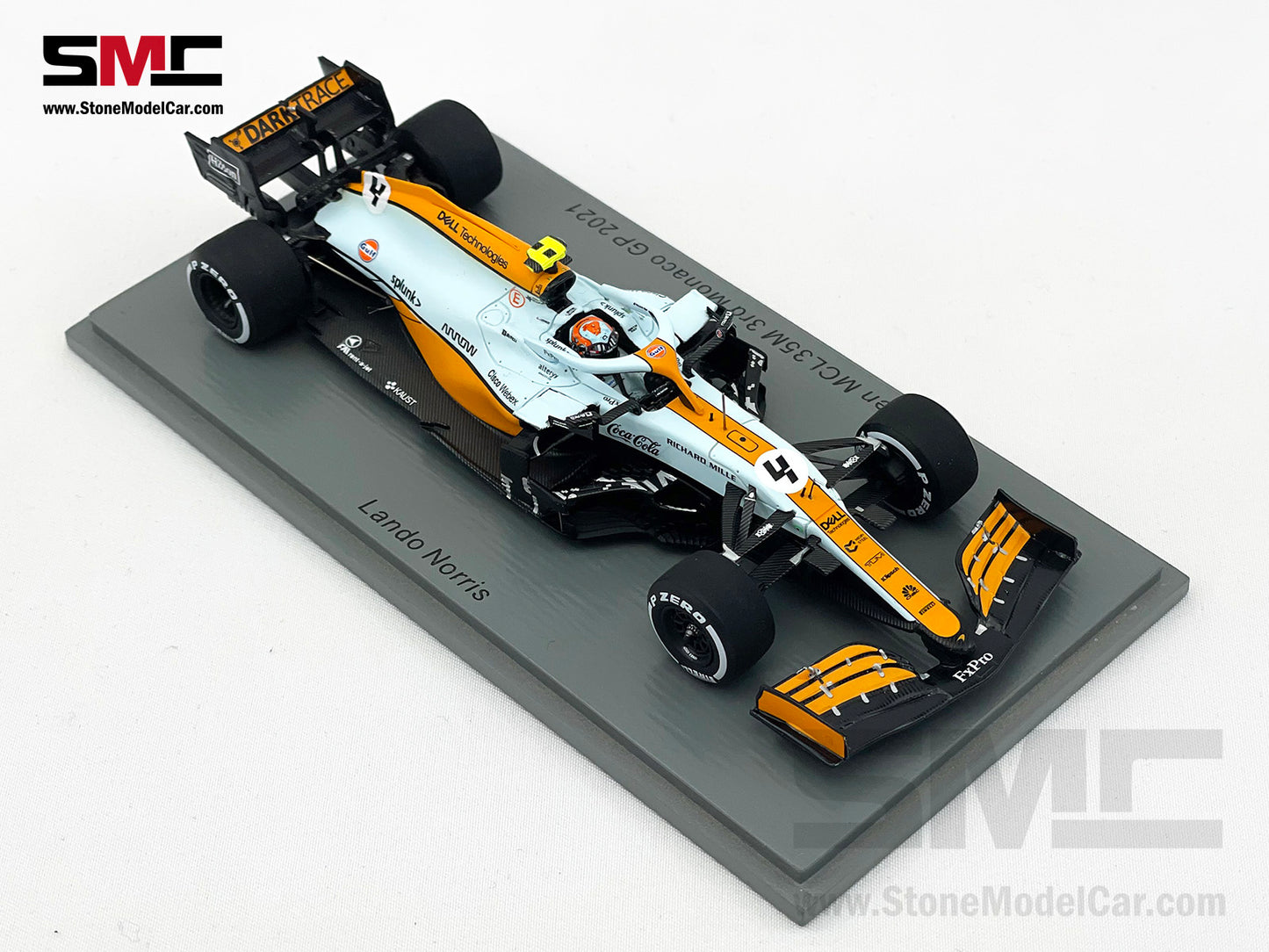 Mclaren F1 MCL35M #4 Lando Norris Monaco 2021 Podium Gulf Livery 1:43 Spark S7679