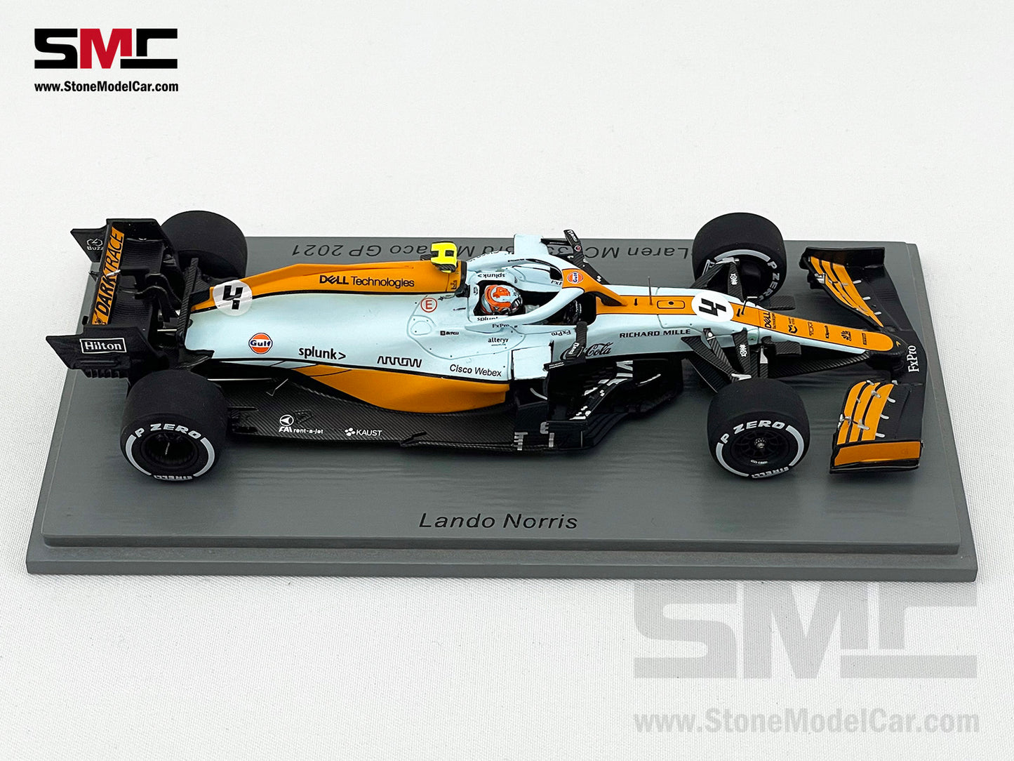 Mclaren F1 MCL35M #4 Lando Norris Monaco 2021 Podium Gulf Livery 1:43 Spark S7679