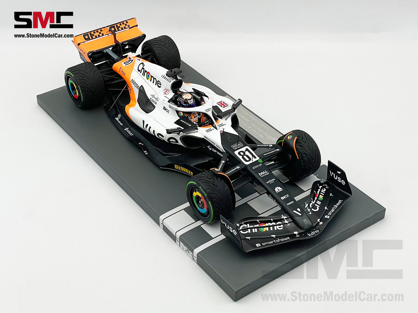 McLaren F1 MCL60 #81 Oscar Piastri 10th Monaco GP 2023 Special Livery 1:18 MINICHAMPS
